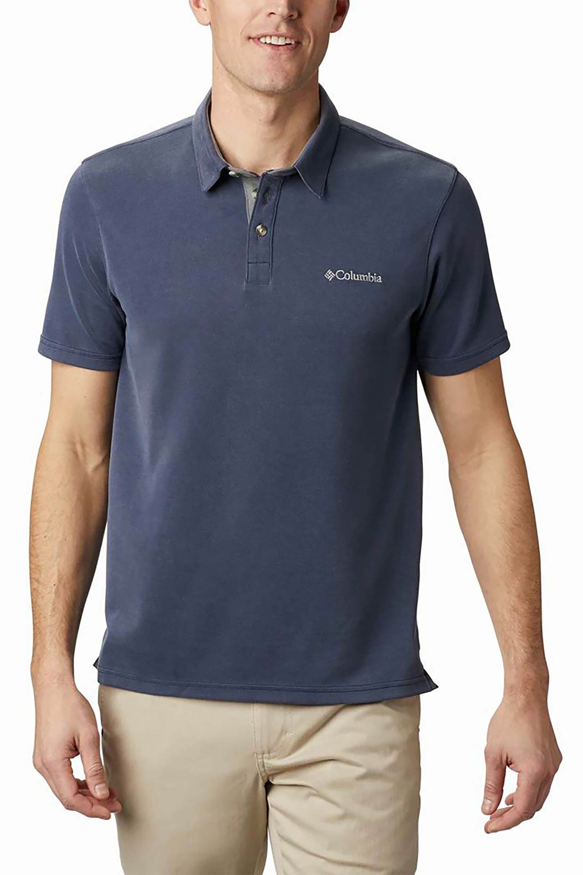 Columbia ανδρική μπλούζα πόλο μονόχρωμη με ελαστικότητα "Nelson Point™ " - EO0035464XL Μπλε Marine