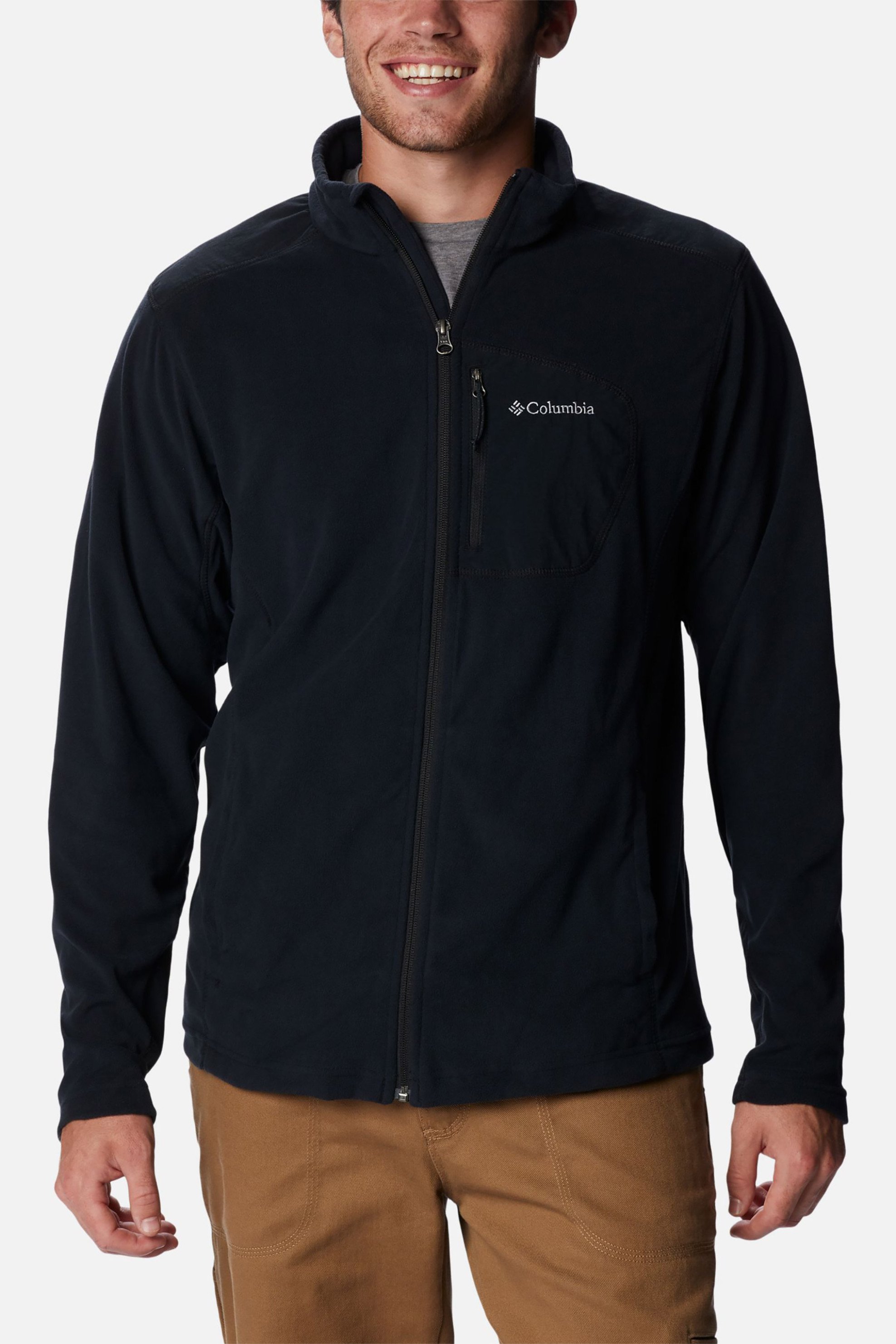 Columbia ανδρική ζακέτα fleece με λογότυπο Regular Fit "Klamath Range™" - 2013604010XXL Μαύρο