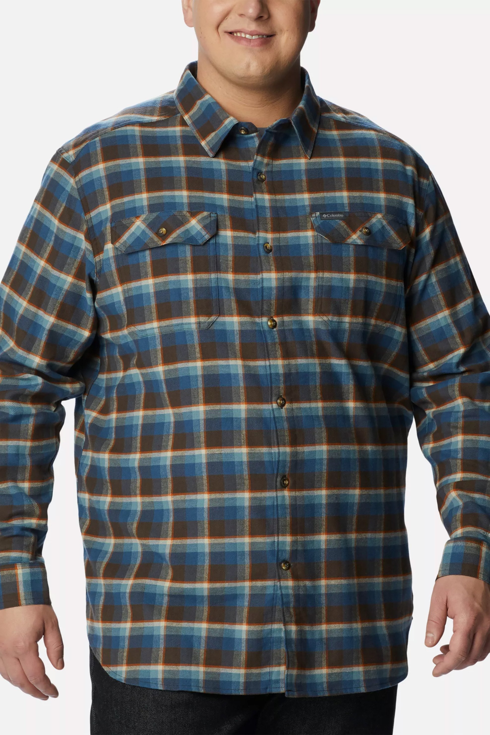 Columbia ανδρικό flannel πουκάμισο με καρό σχέδιο "Flare Gun" - 18615842313X Μπλε