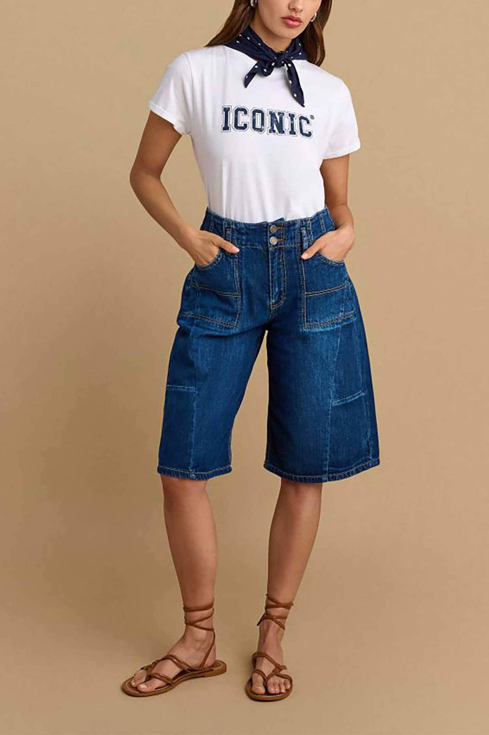  Attrattivo γυναικεία denim βερμούδα - 9920679 Denim Blue 2025