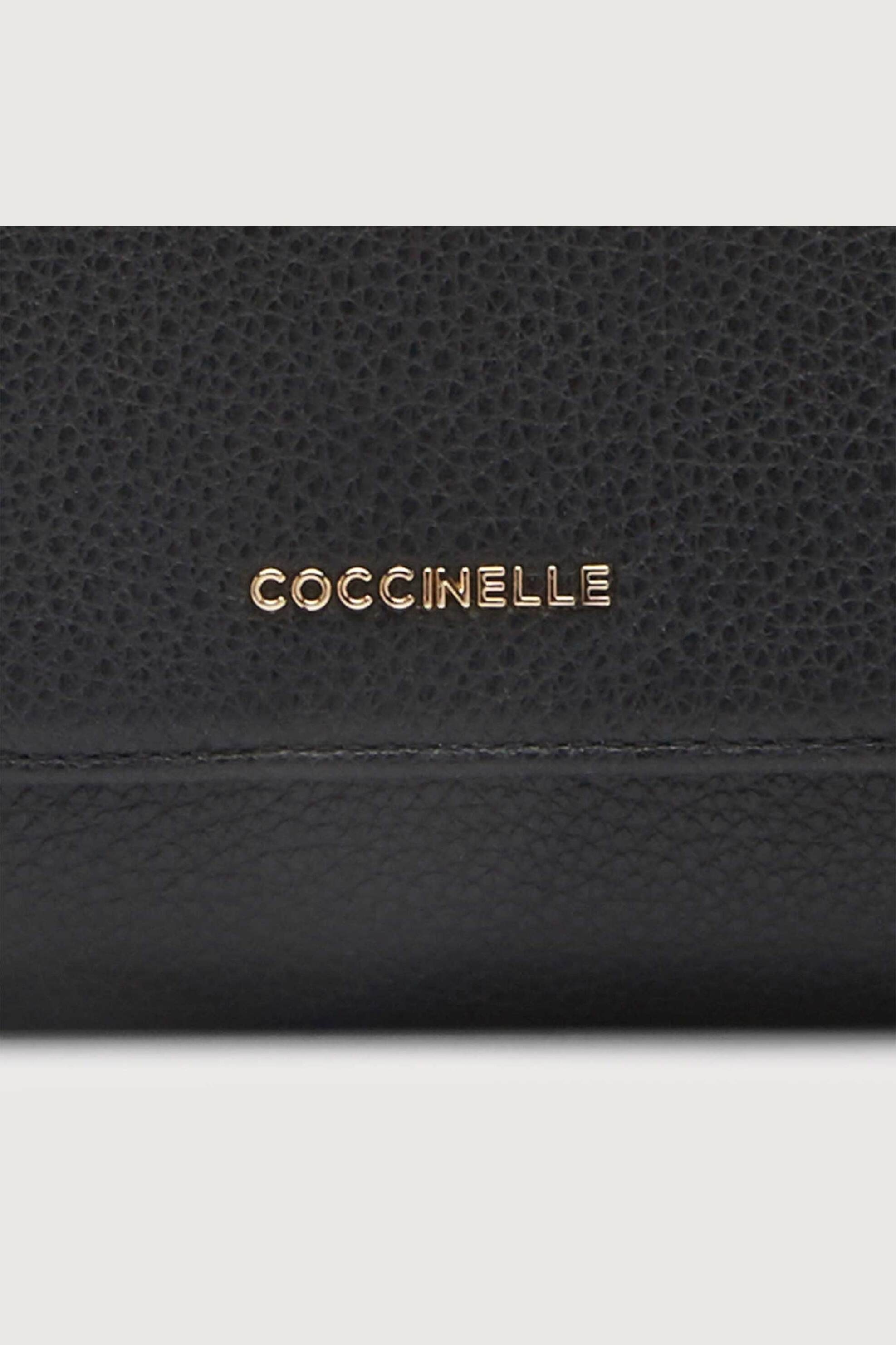 Coccinelle γυναικείο πορτοφόλι με χρυσό λογότυπο 
