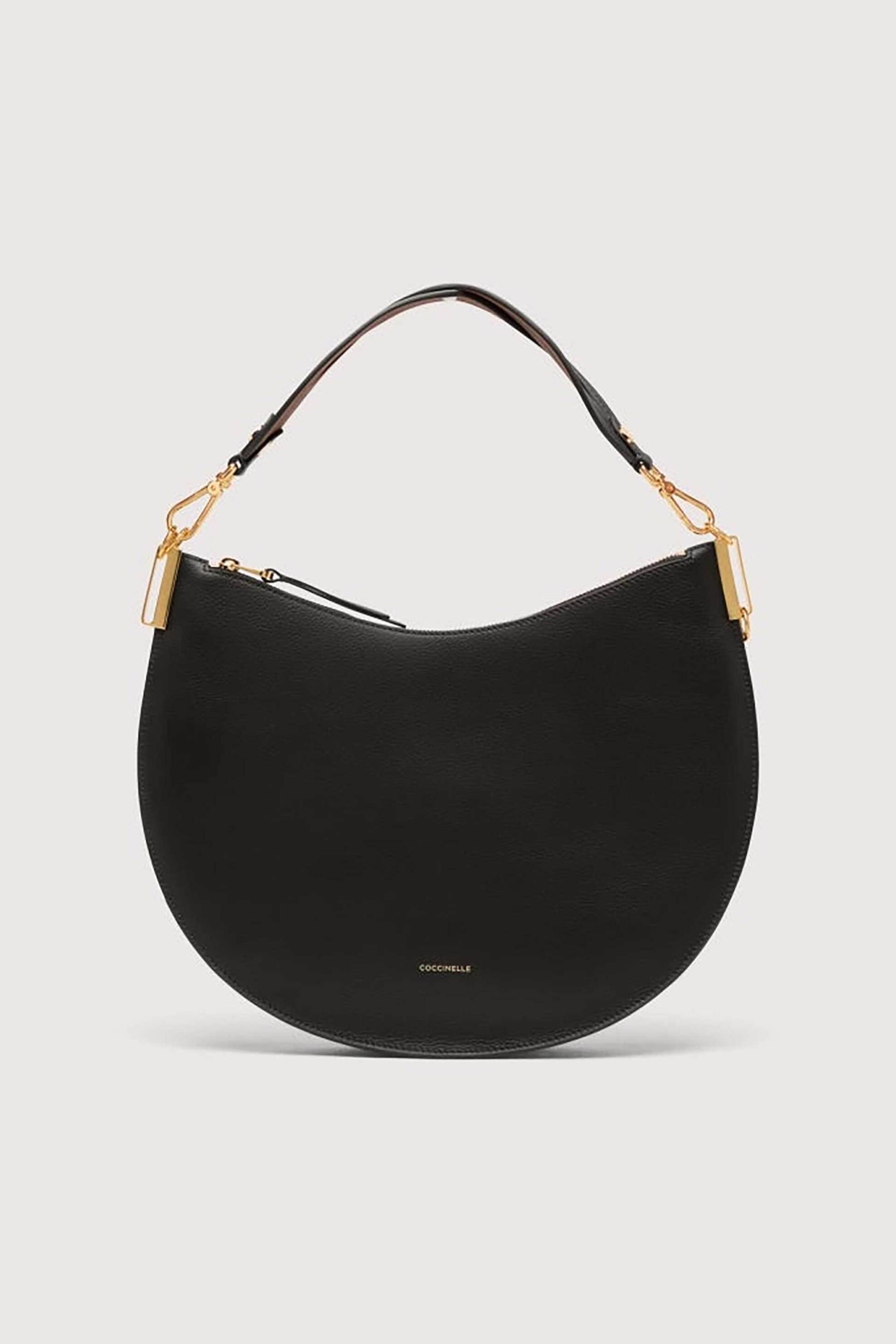 Coccinelle γυναικεία δερμάτινη τσάντα ώμου "Sunup Medium" - E1QKF-130201 Μαύρο φωτογραφία