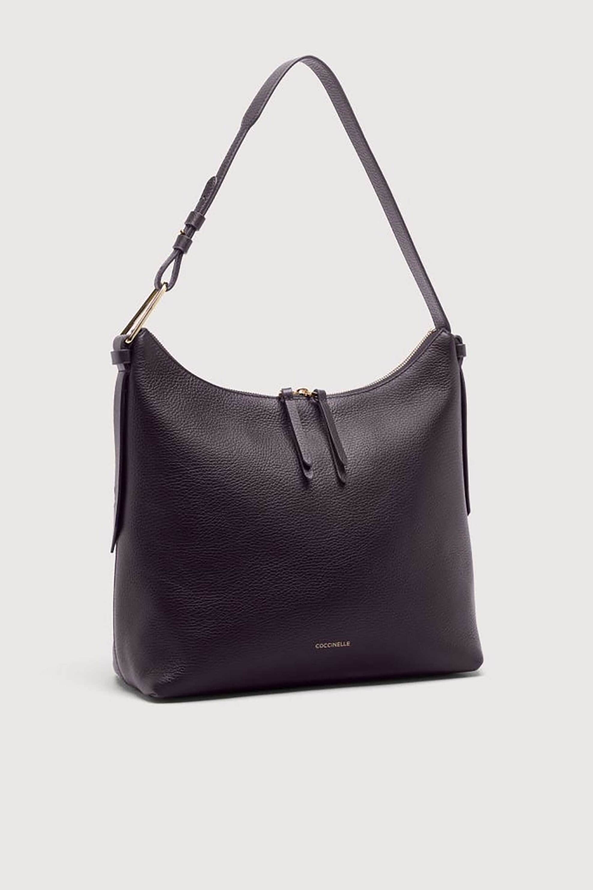 Coccinelle γυναικεία δερμάτινη τσάντα ώμου hobo "Malory" - E1R1K-130201 Μοβ φωτογραφία