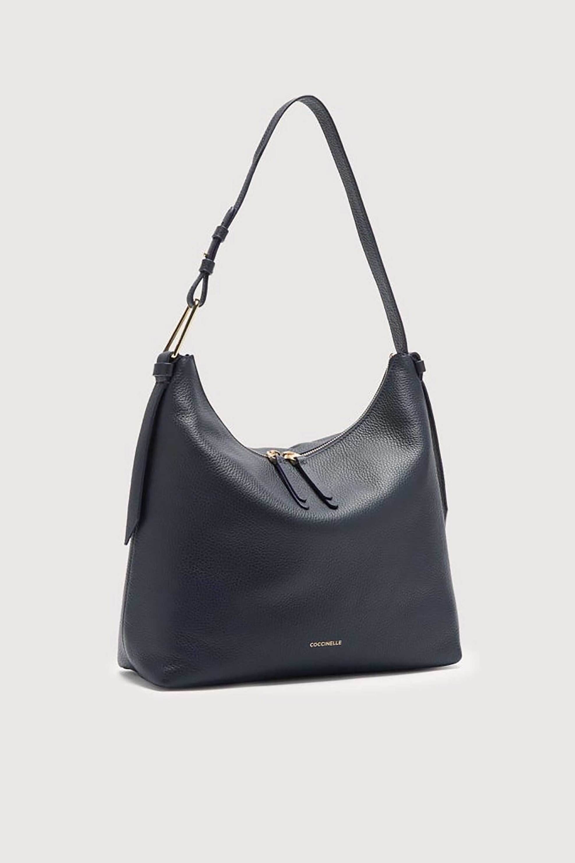 Coccinelle γυναικεία δερμάτινη τσάντα ώμου hobo "Malory" - E1R1K-130201 Μπλε Σκούρο φωτογραφία