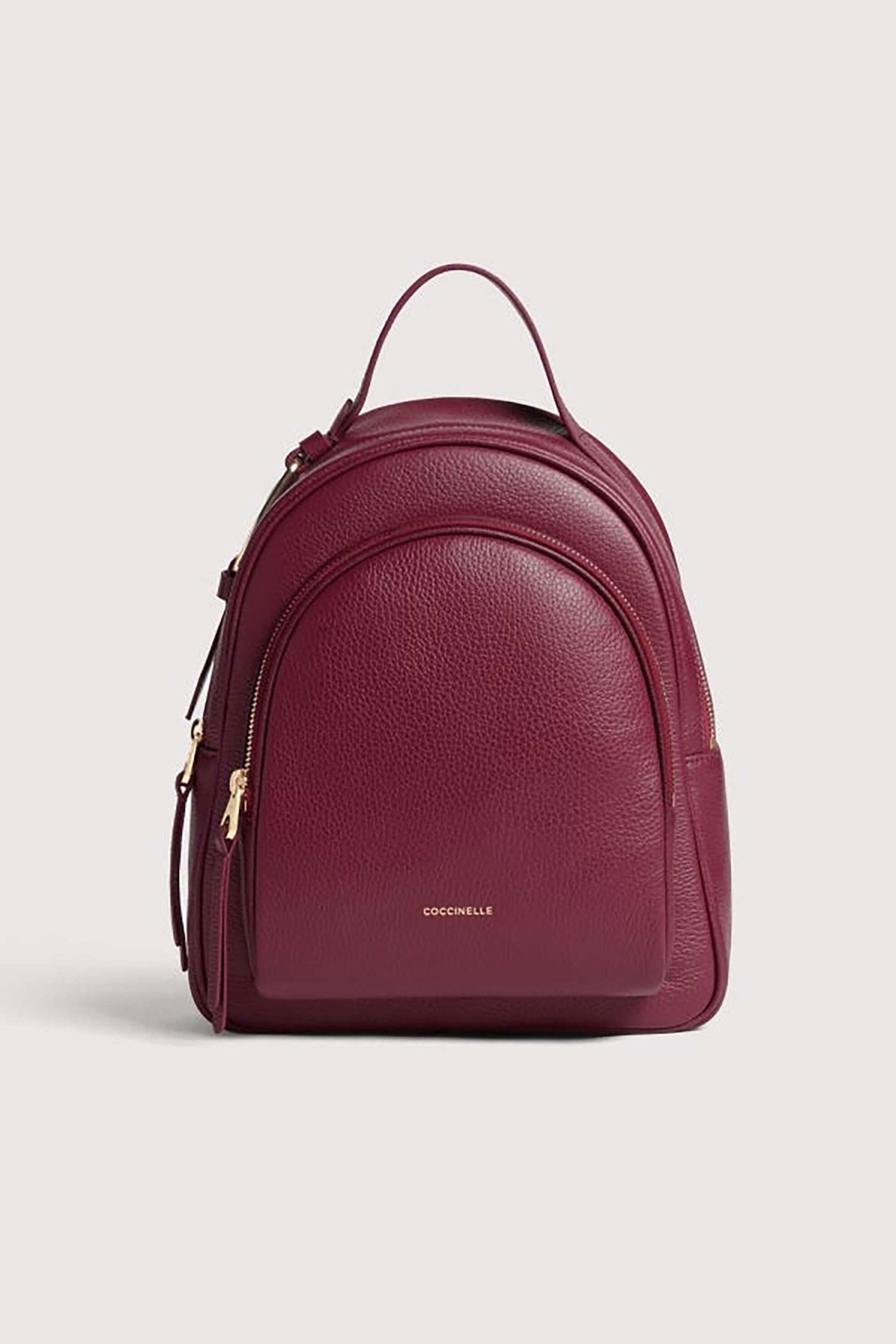 Coccinelle γυναικείο δερμάτινο backpack "Malory" - E1R1K-140201 Μπορντό φωτογραφία