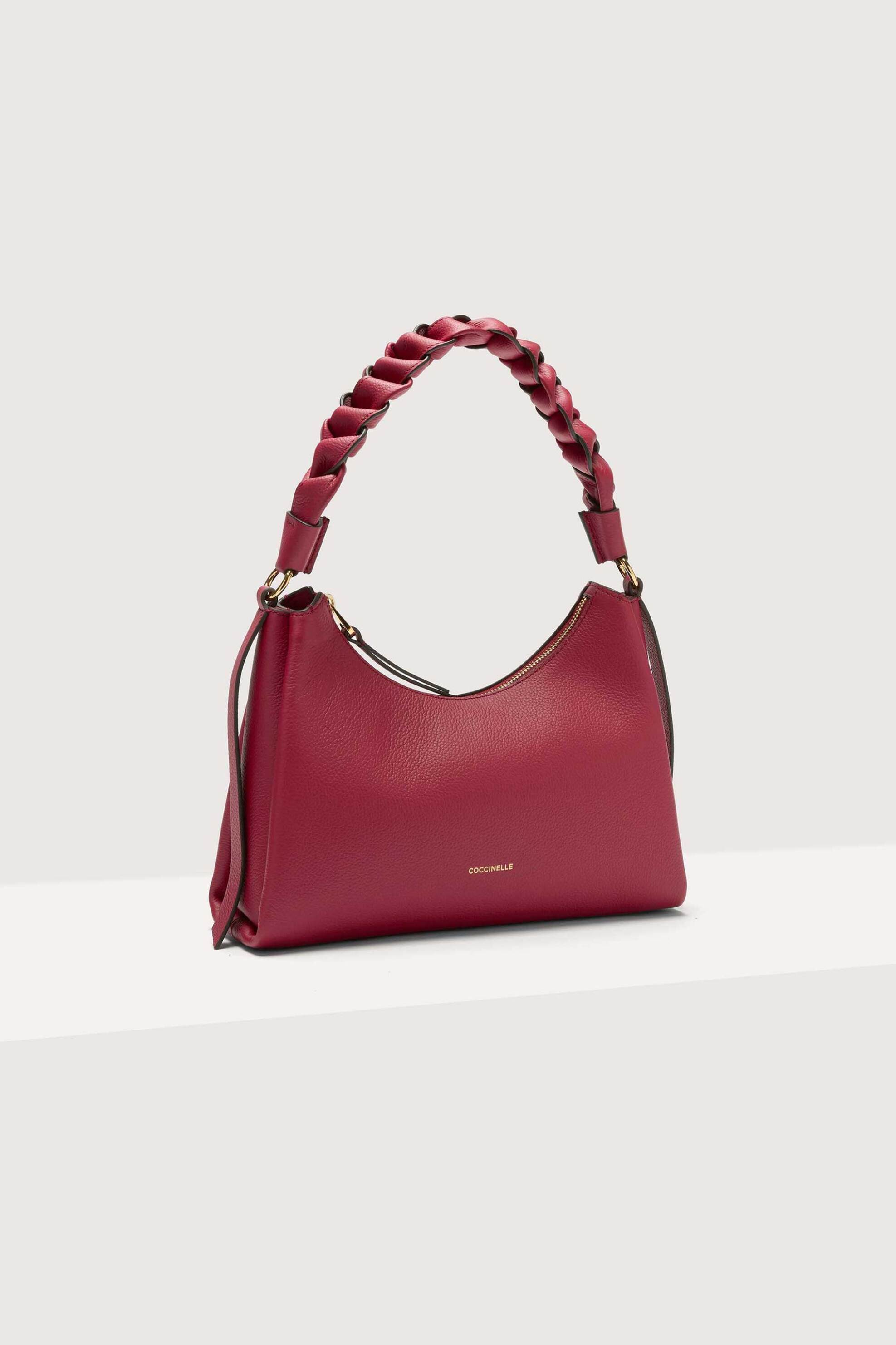 Coccinelle γυναικεία δερμάτινη τσάντα ώμου "Boheme Small" - E1M50-130301 Μπορντό φωτογραφία