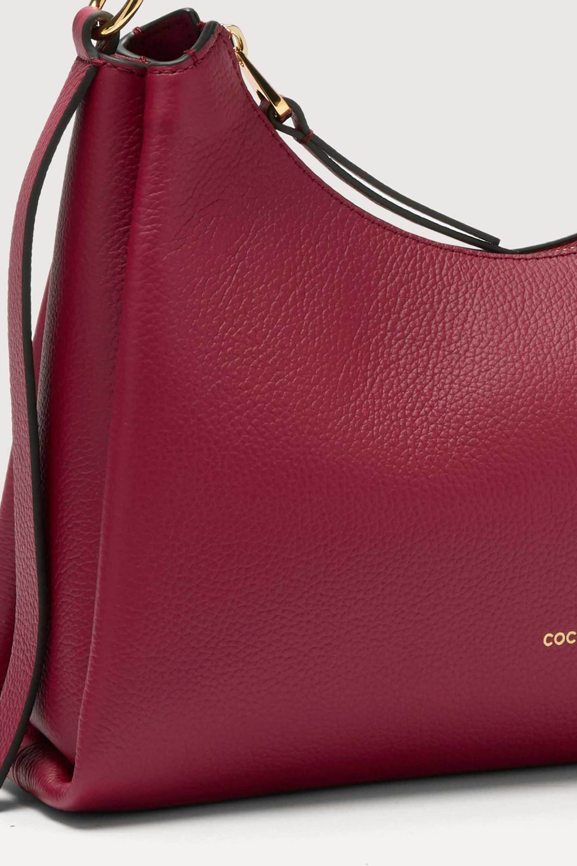 Coccinelle γυναικεία δερμάτινη τσάντα ώμου "Boheme Small" - E1M50-130301 Μπορντό φωτογραφία