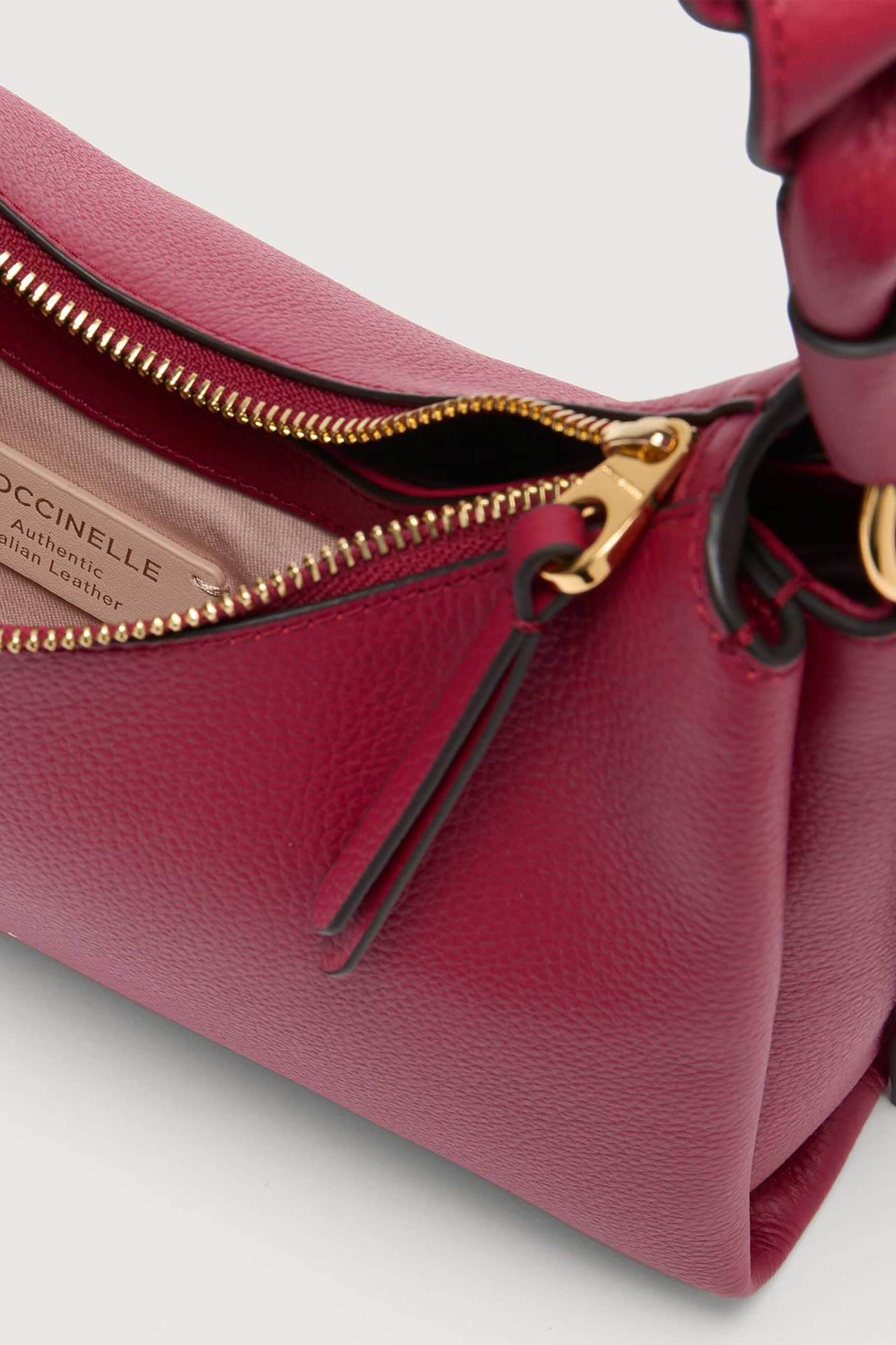 Coccinelle γυναικεία δερμάτινη τσάντα ώμου "Boheme Small" - E1M50-130301 Μπορντό φωτογραφία