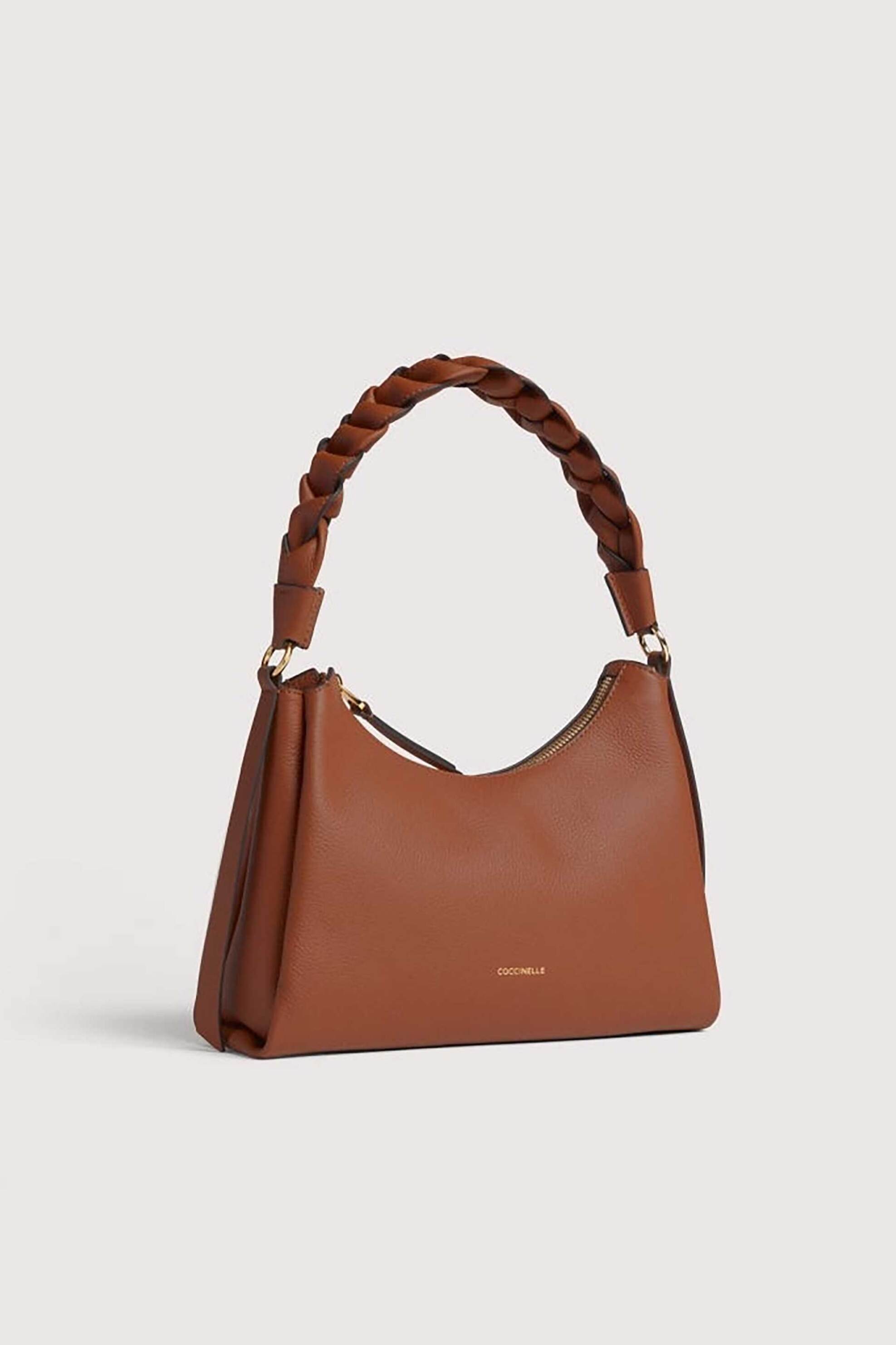 Coccinelle γυναικεία δερμάτινη τσάντα ώμου "Boheme Small" - E1M50-130301 Καμηλό φωτογραφία