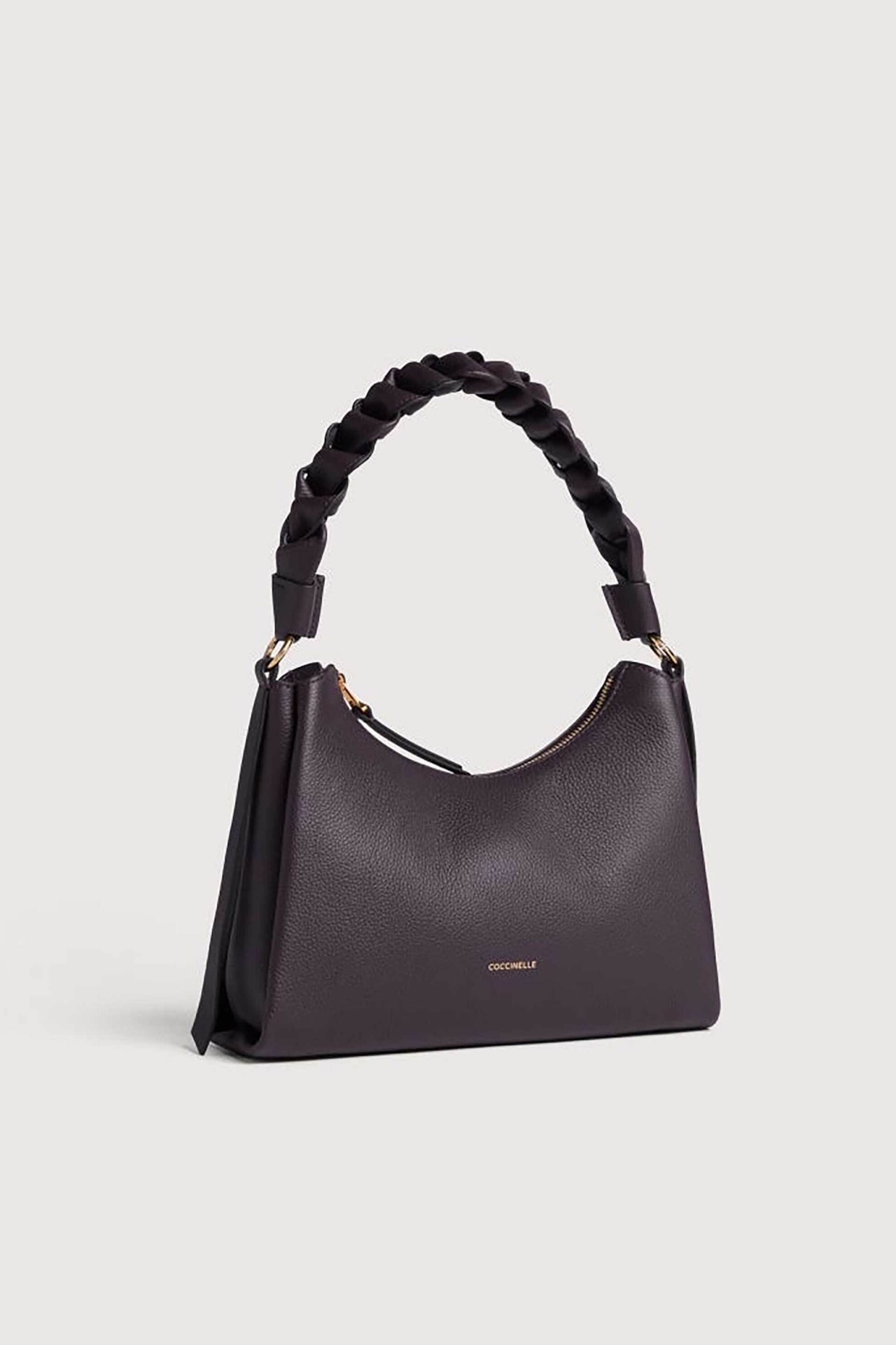 Coccinelle γυναικεία δερμάτινη τσάντα ώμου "Boheme Small" - E1M50-130301 Μοβ φωτογραφία