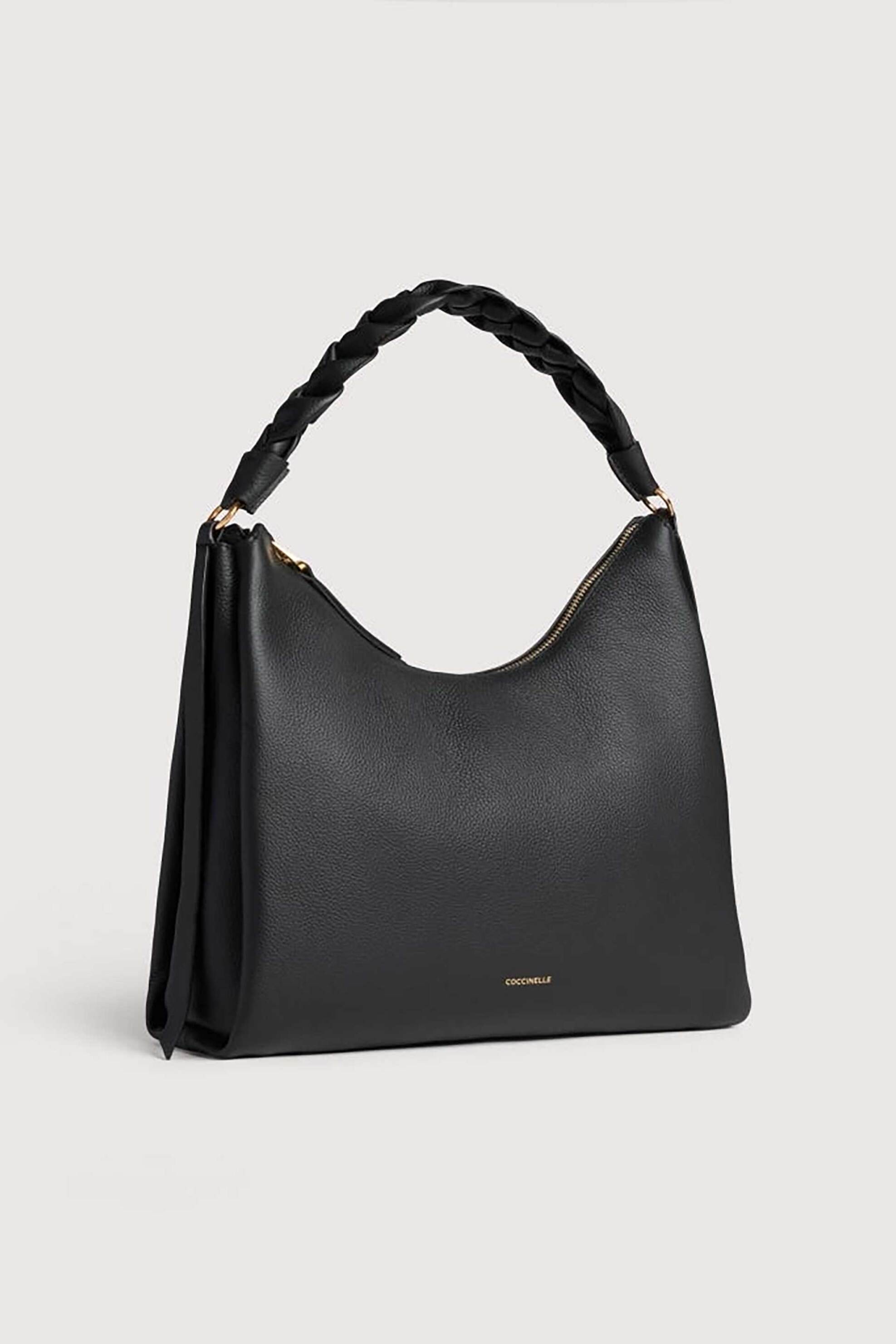 Coccinelle γυναικεία δερμάτινη τσάντα ώμου "Boheme Medium" - E1M50-130201 Μαύρο φωτογραφία