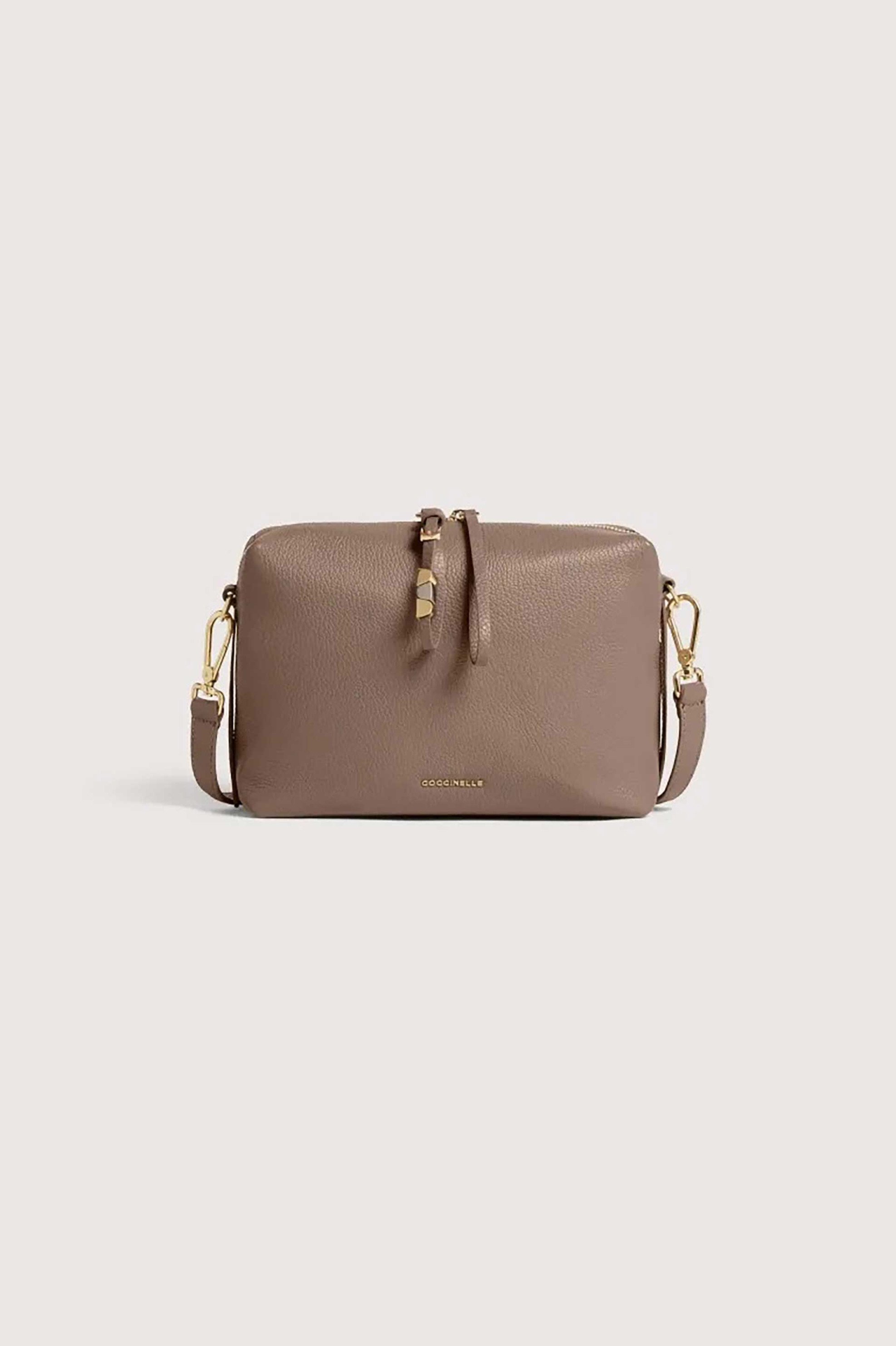 COCCINELLE Coccinelle γυναικείο δερμάτινo crossbody "Nory" - E1U45-150101 Taupe