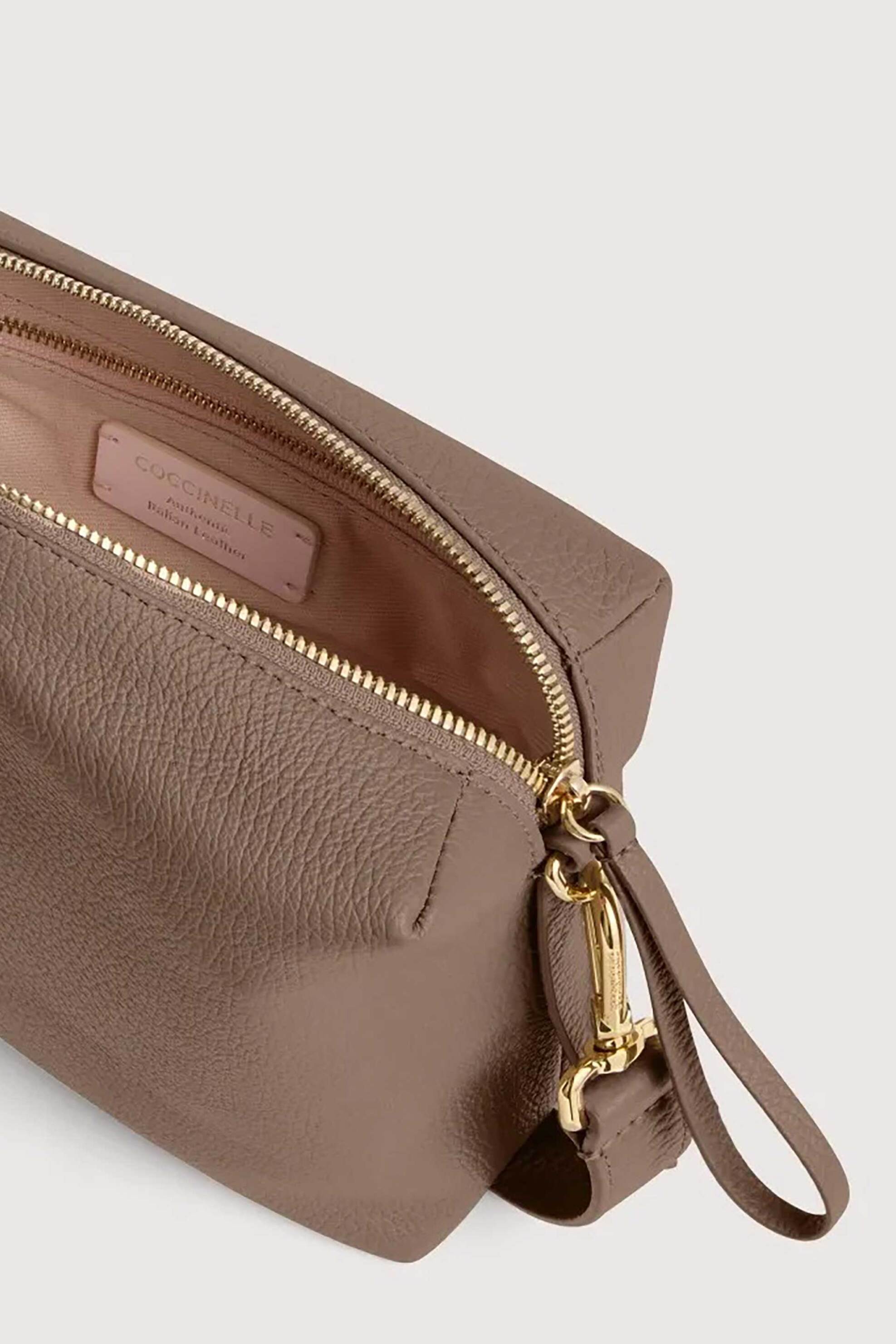 COCCINELLE Coccinelle γυναικείο δερμάτινo crossbody "Nory" - E1U45-150101 Taupe - 3
