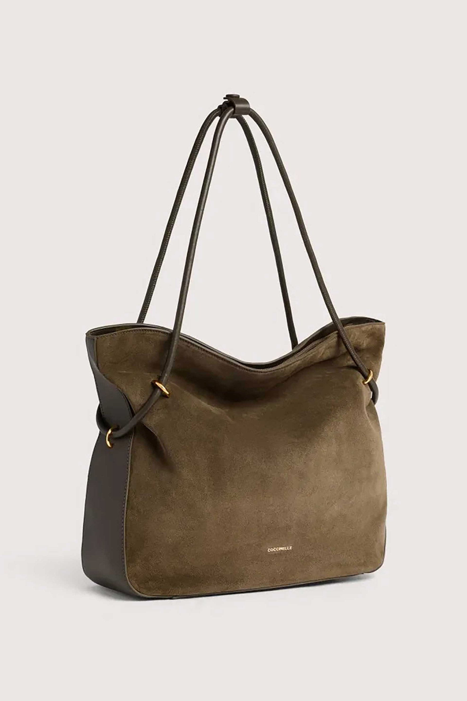 Coccinelle γυναικεία τσάντα ώμου suede 