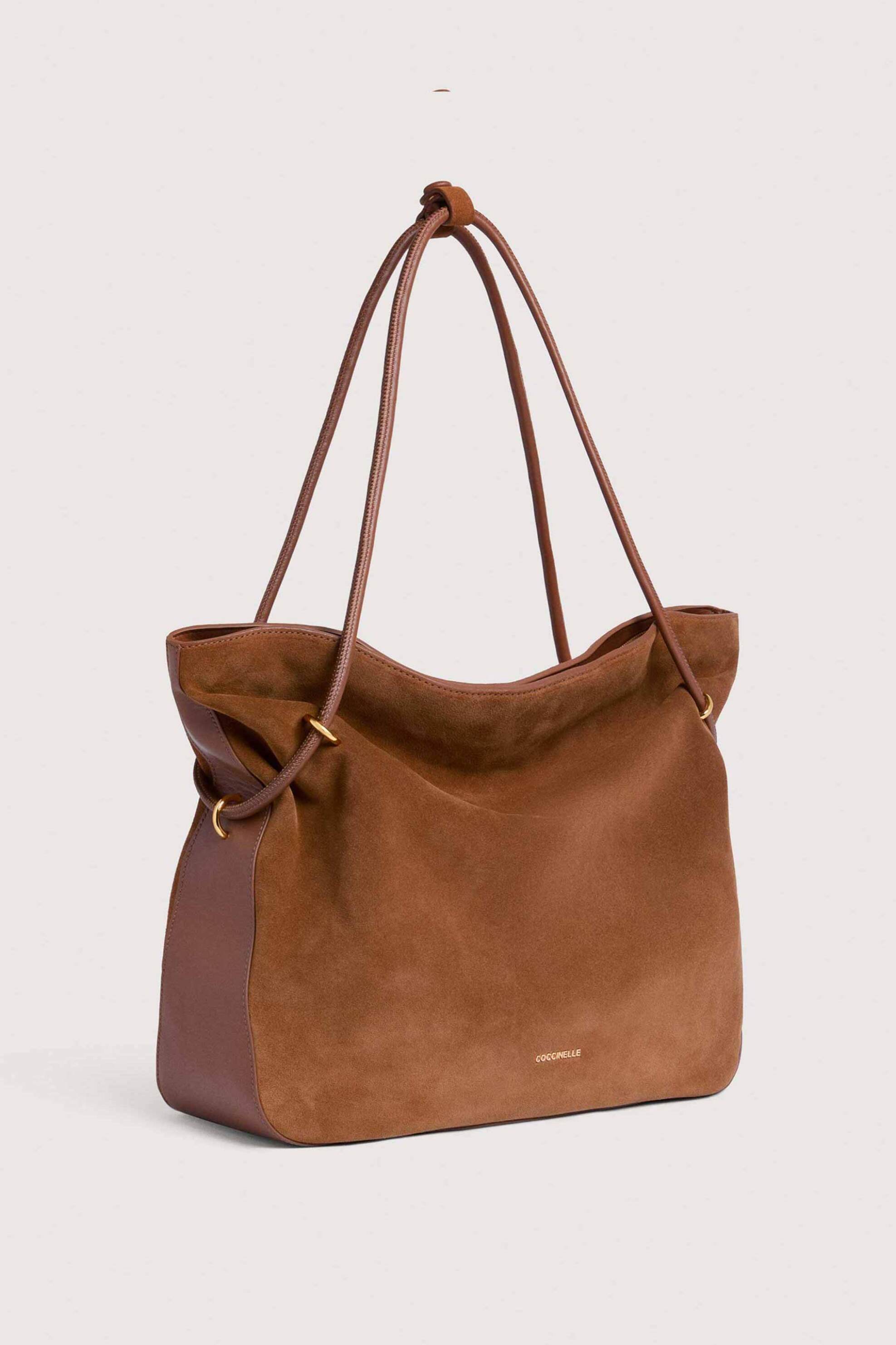 Coccinelle γυναικεία τσάντα ώμου suede 