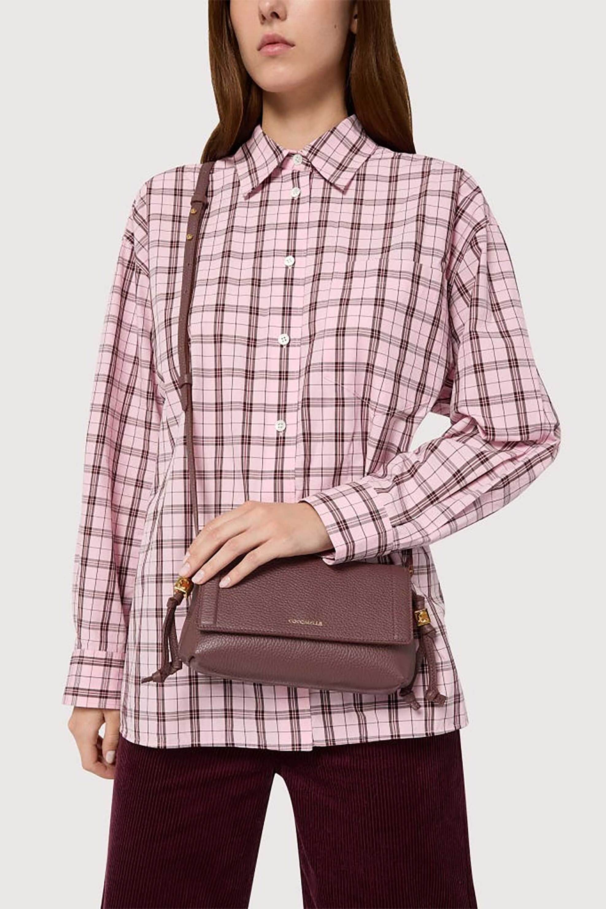 COCCINELLE Coccinelle γυναικεία τσάντα crossbody "Thess Mini" - E5VCA-550101 Καφέ Σκούρο - 4