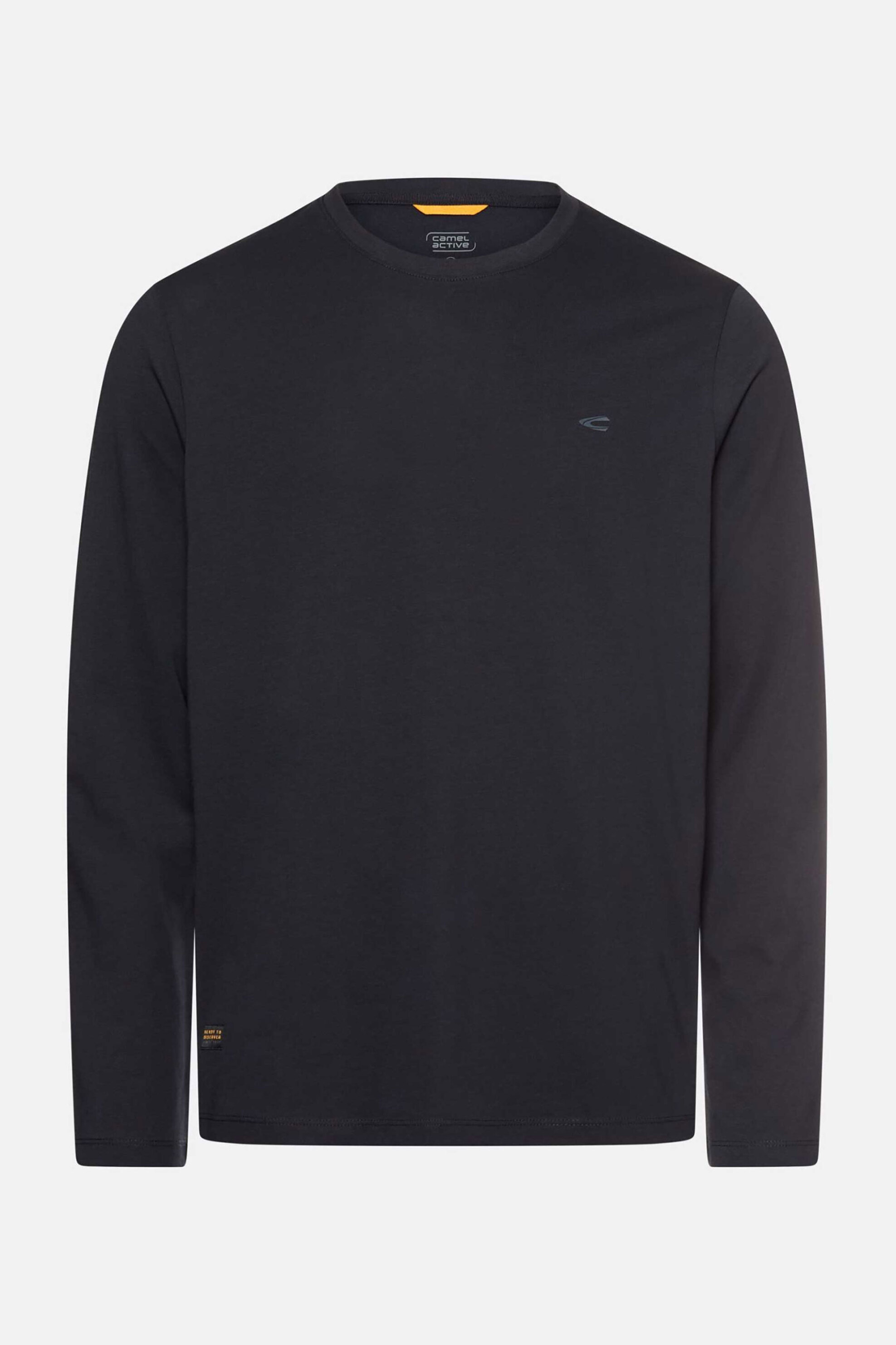 Camel Active Ανδρική Μακρυμάνικη Μπλούζα με Κεντημένο Monogram Regular Fit - C261-409600-7T06 Μπλε Σκούρο