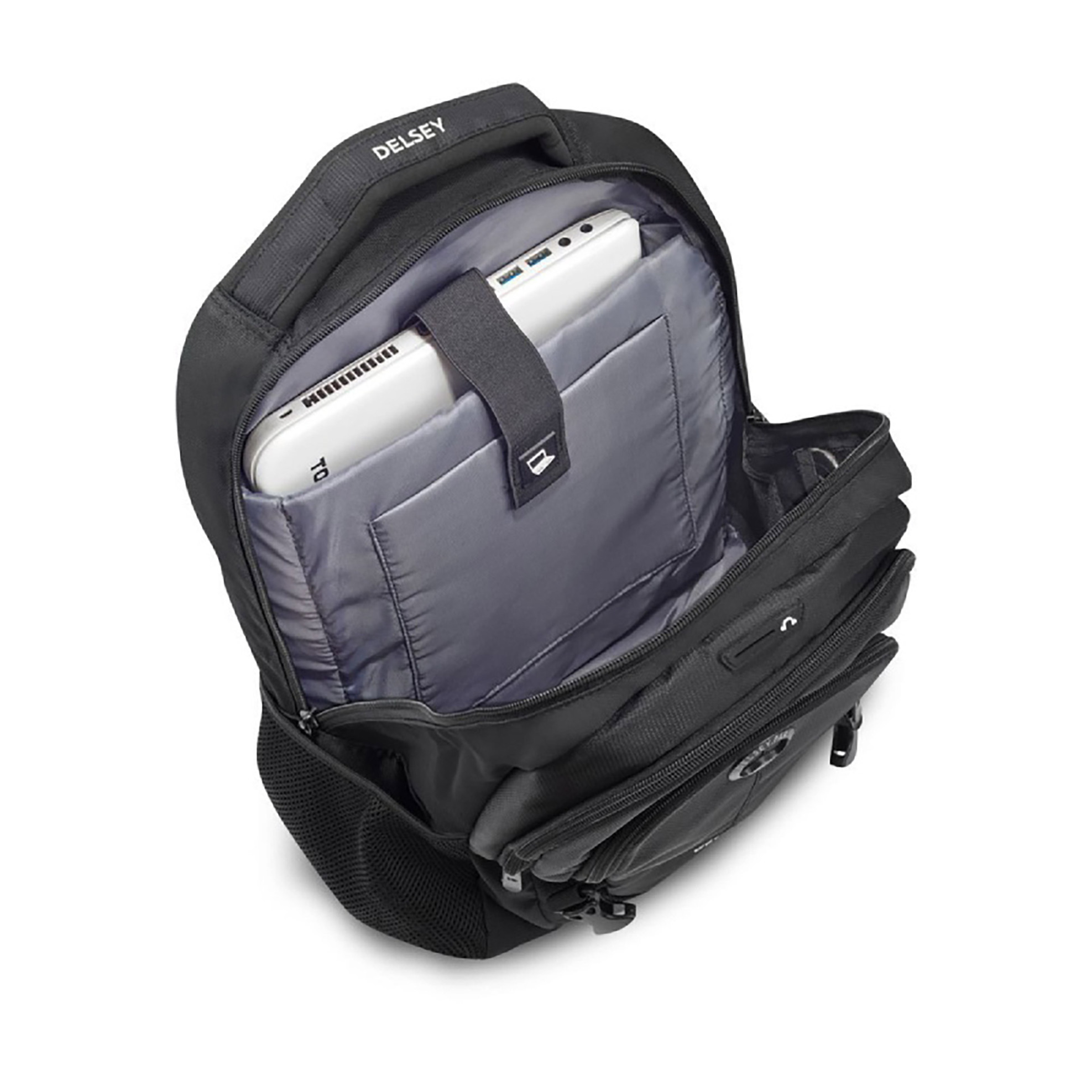 Delsey Unisex Σακίδιο Πλάτης με Τσέπες Στο Πλάι Και Θήκη για Laptop 15 6 Element Navigator - 064660200