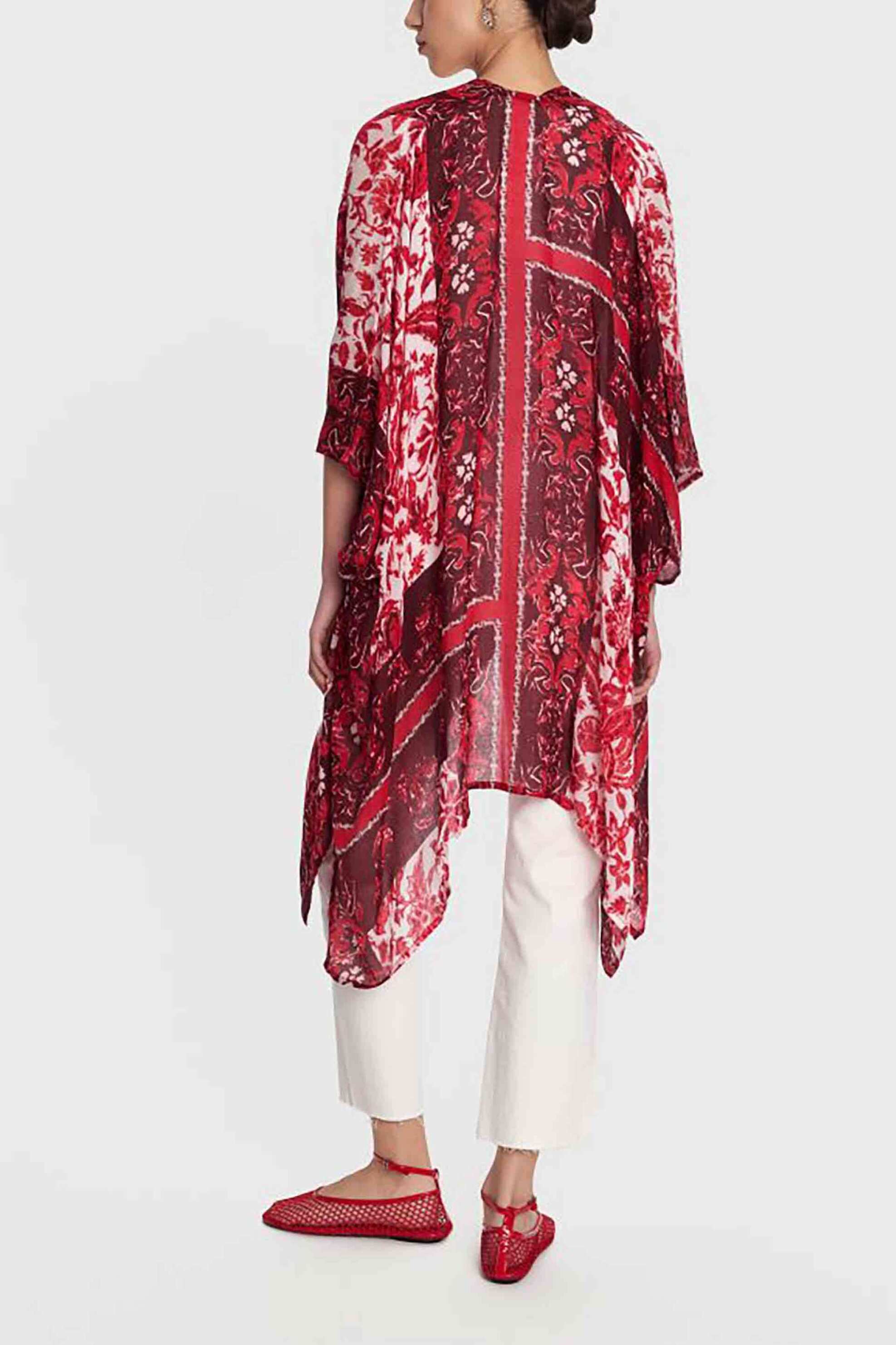 'ALE γυναικείο κιμονό με floral print - 8921300 Κόκκινο φωτογραφία