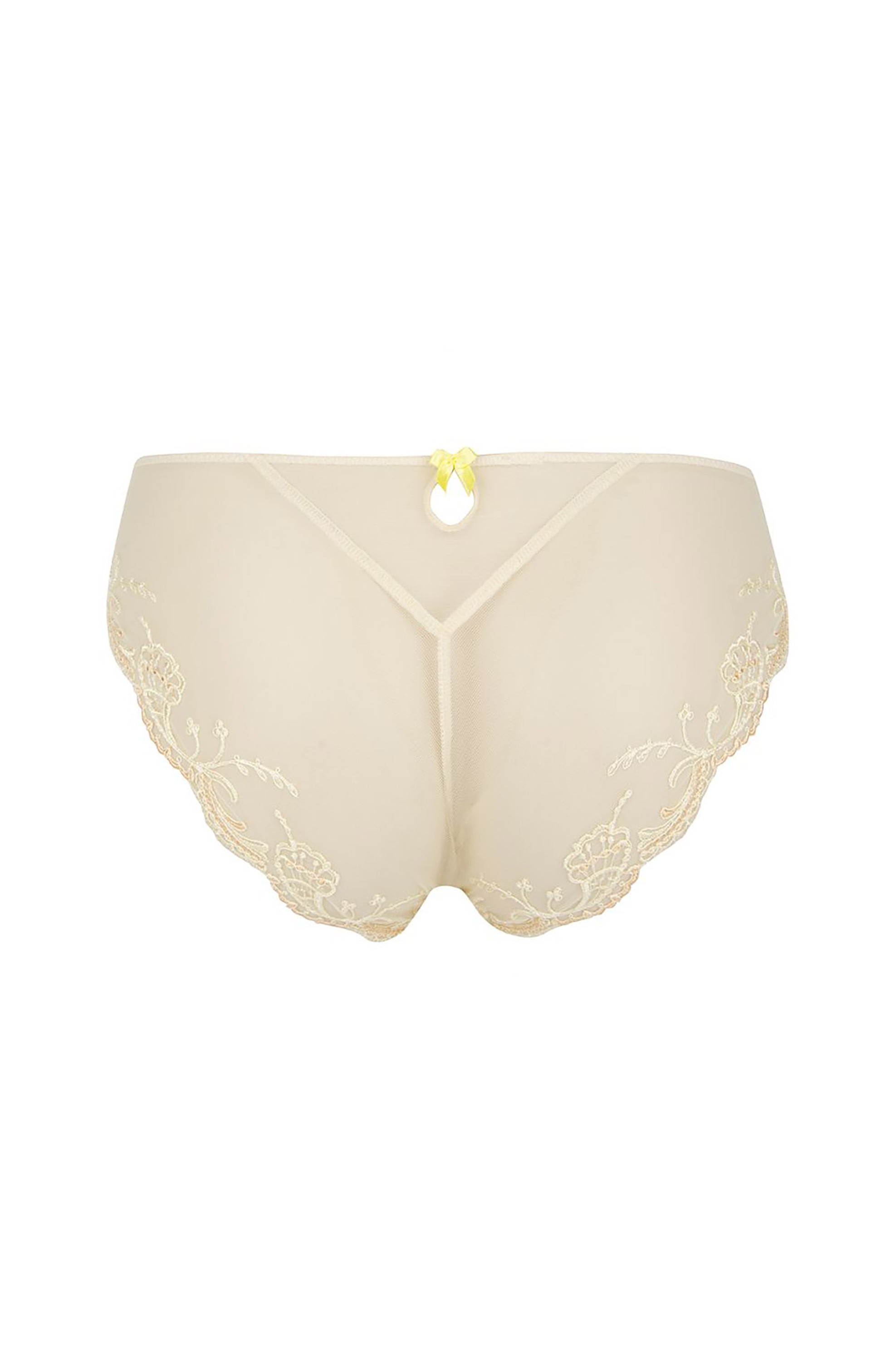 Antigel by Lise Charmel γυναικείο σλιπ με διαφάνεια και περιεκτικότητα σε μετάξι - ACC0780 Κίτρινο φωτογραφία