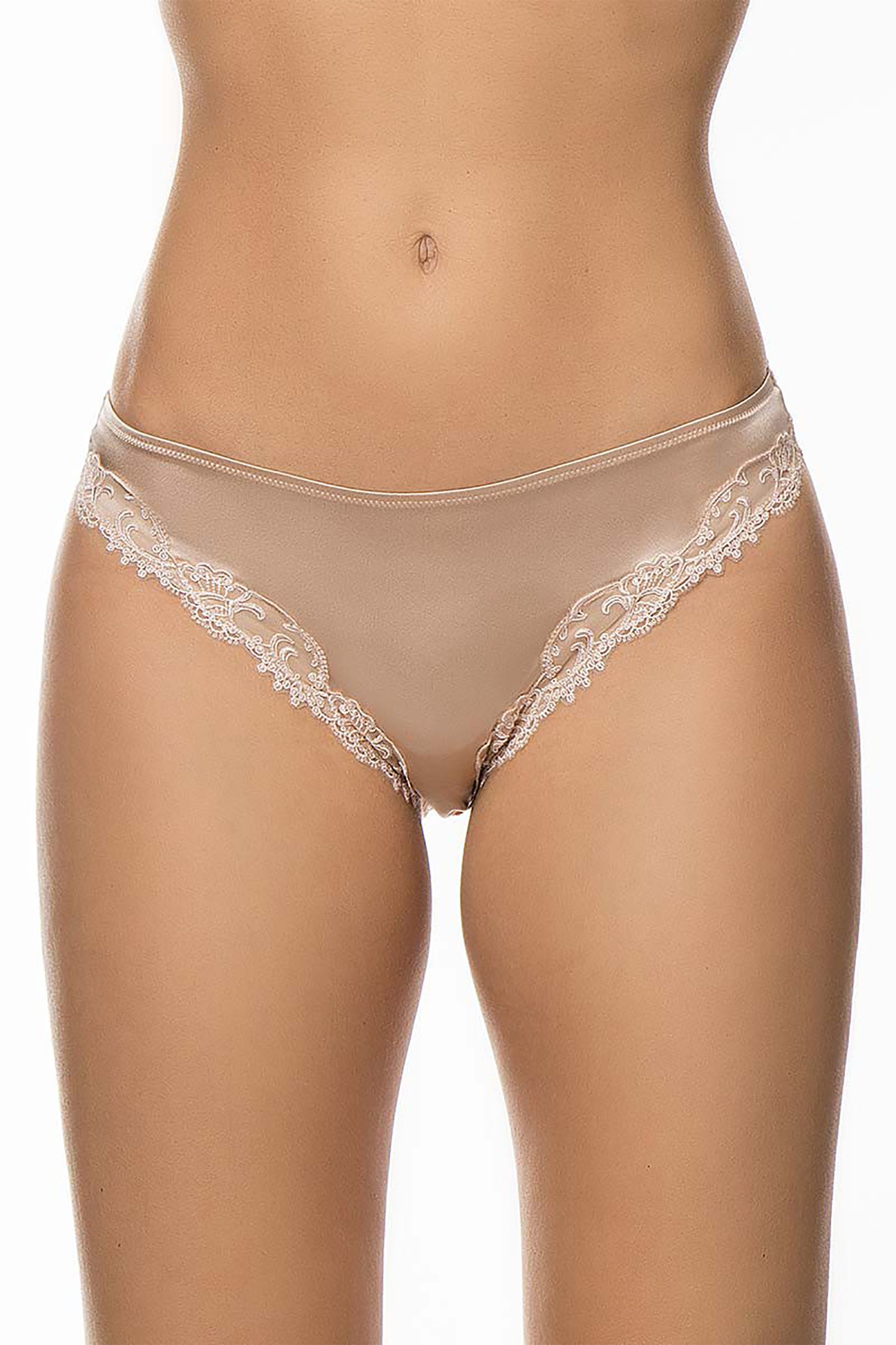 Antigel by Lise Charmel γυναικείο σλιπ με διαφάνεια και περιεκτικότητα σε μετάξι - ACC0780 Μπεζ