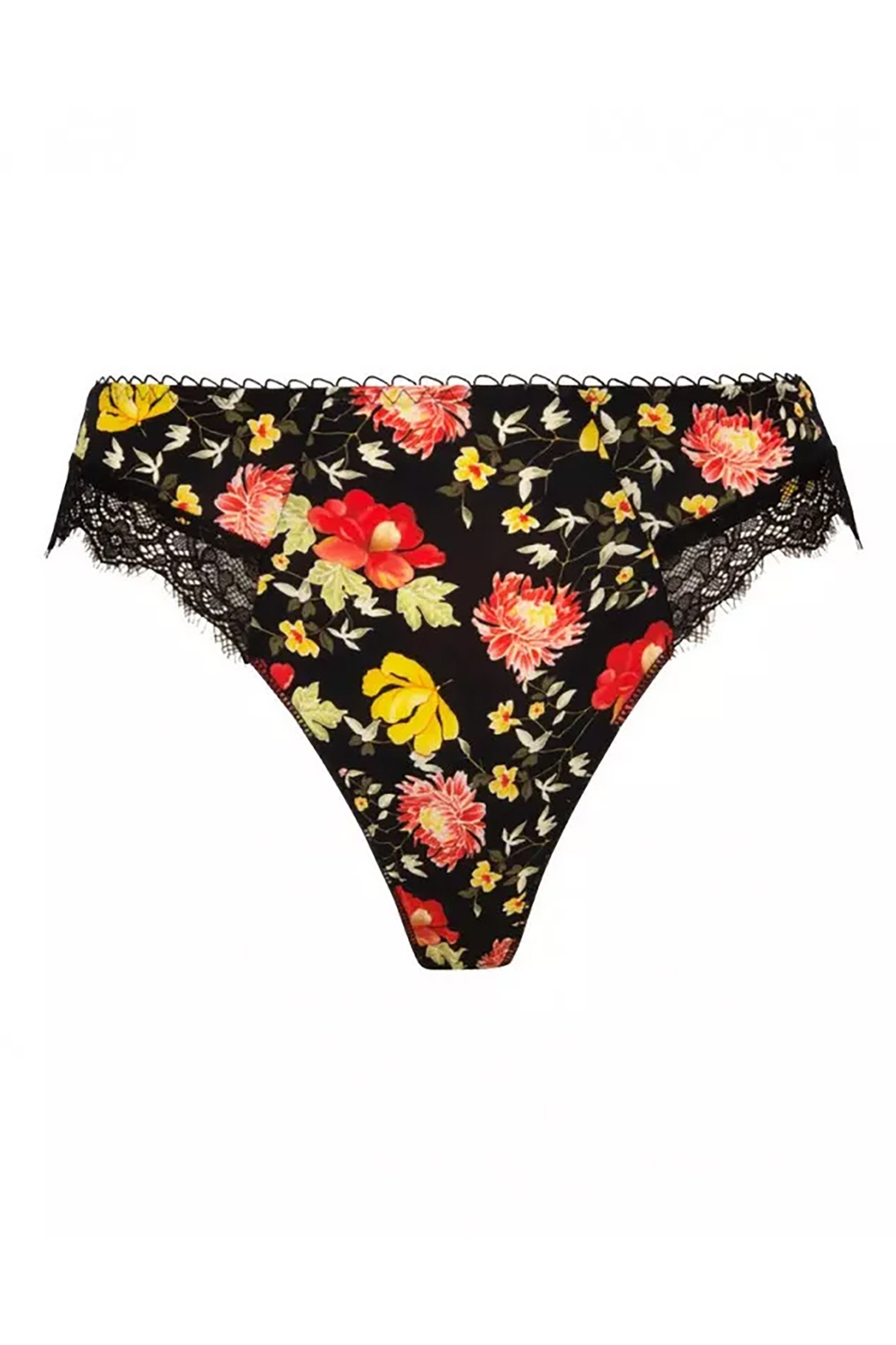  Antigel by Lise Charmel γυναικείο σλιπ tanga με floral μοτίβο και δαντέλα 