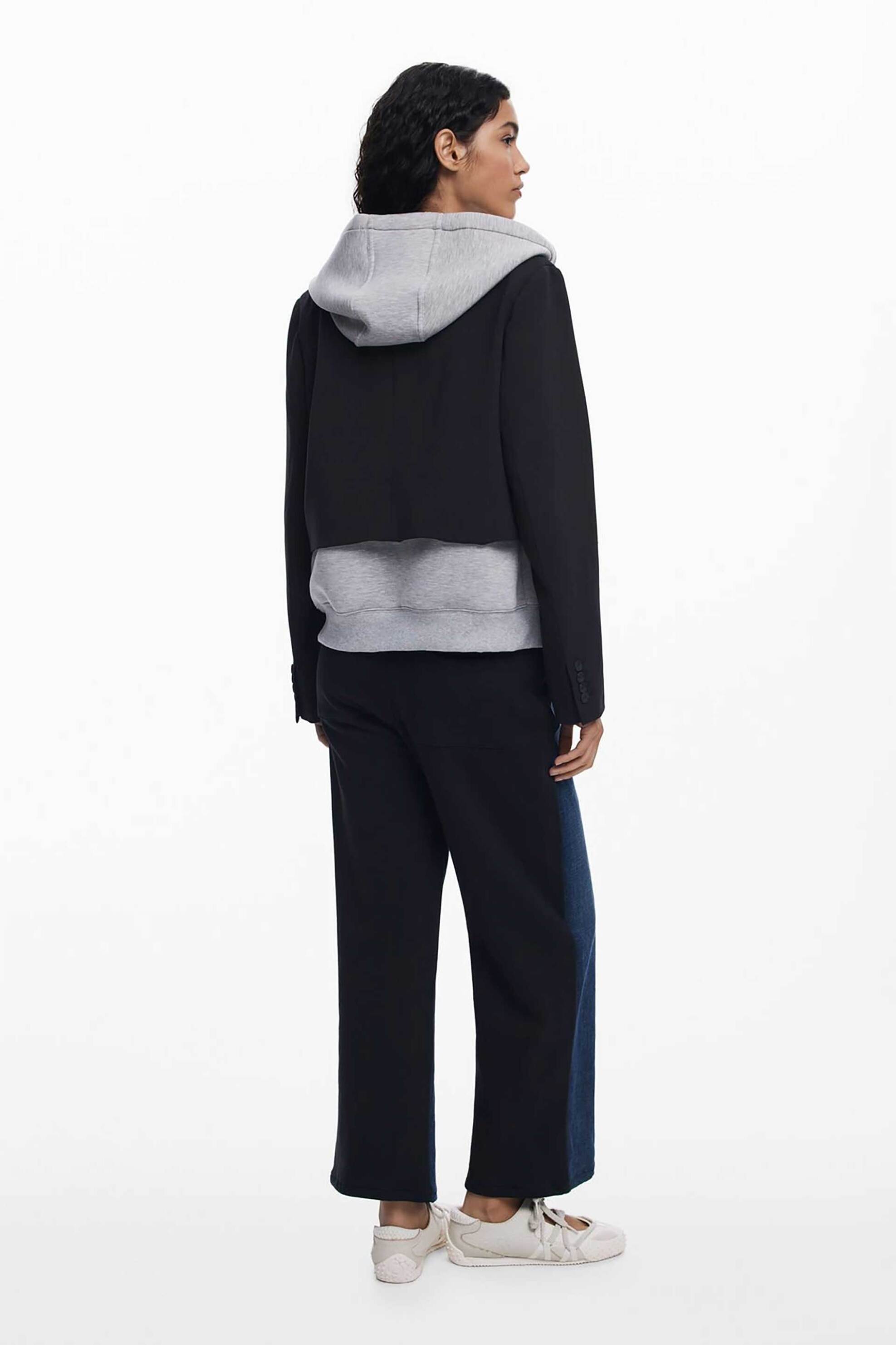 Desigual γυναικείo τζιν παντελόνι καμπάνα Cropped Flare Fit "Twist" - 25WWDD14 Denim Blue Σκούρο φωτογραφία