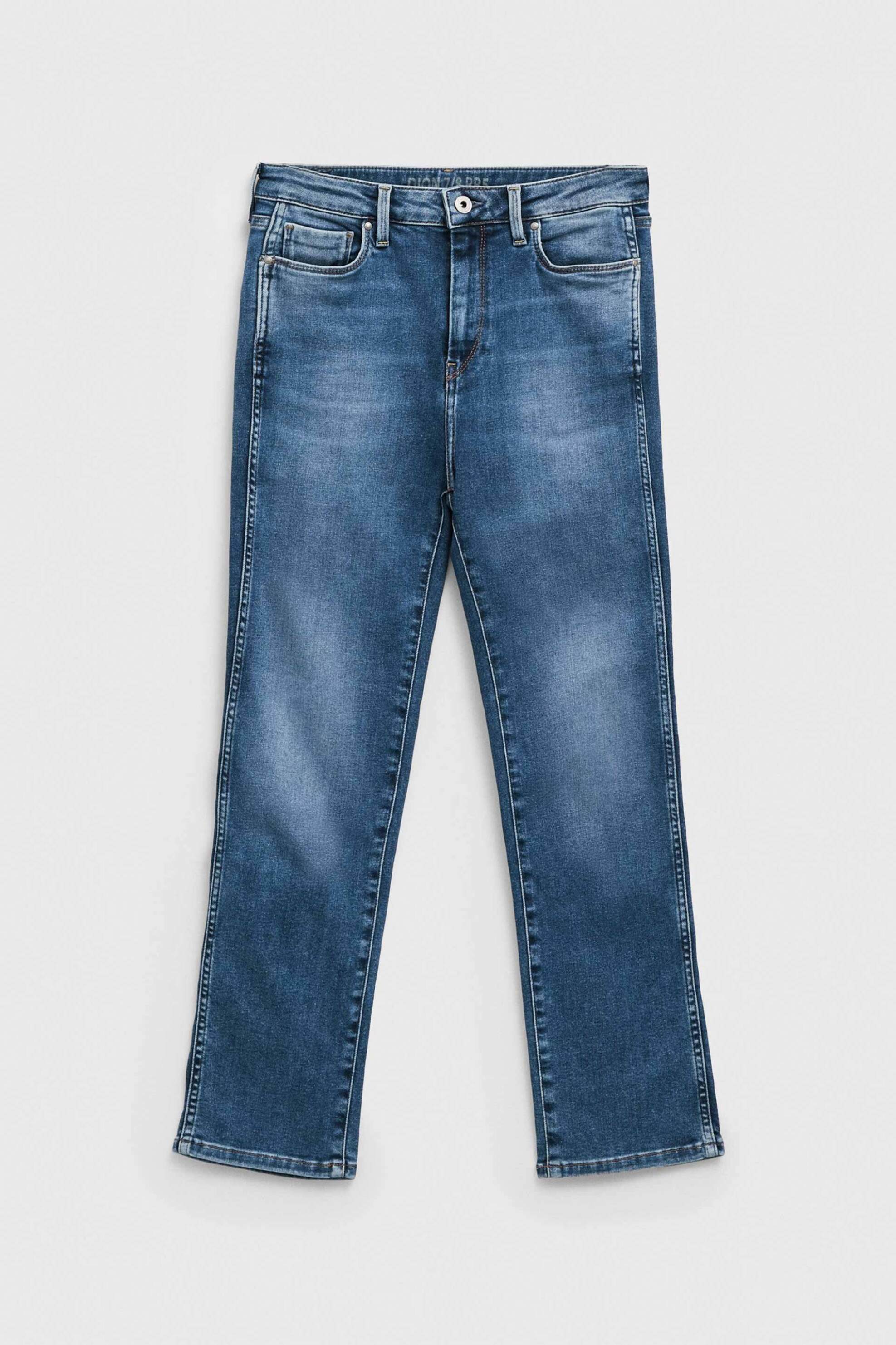 Pepe Jeans γυναικείο τζην παντελόνι ψηλόμεσο πεντάτσεπο μήκους 7/8 Slim Fit "Dion" - PL204263RR5L Denim Blue