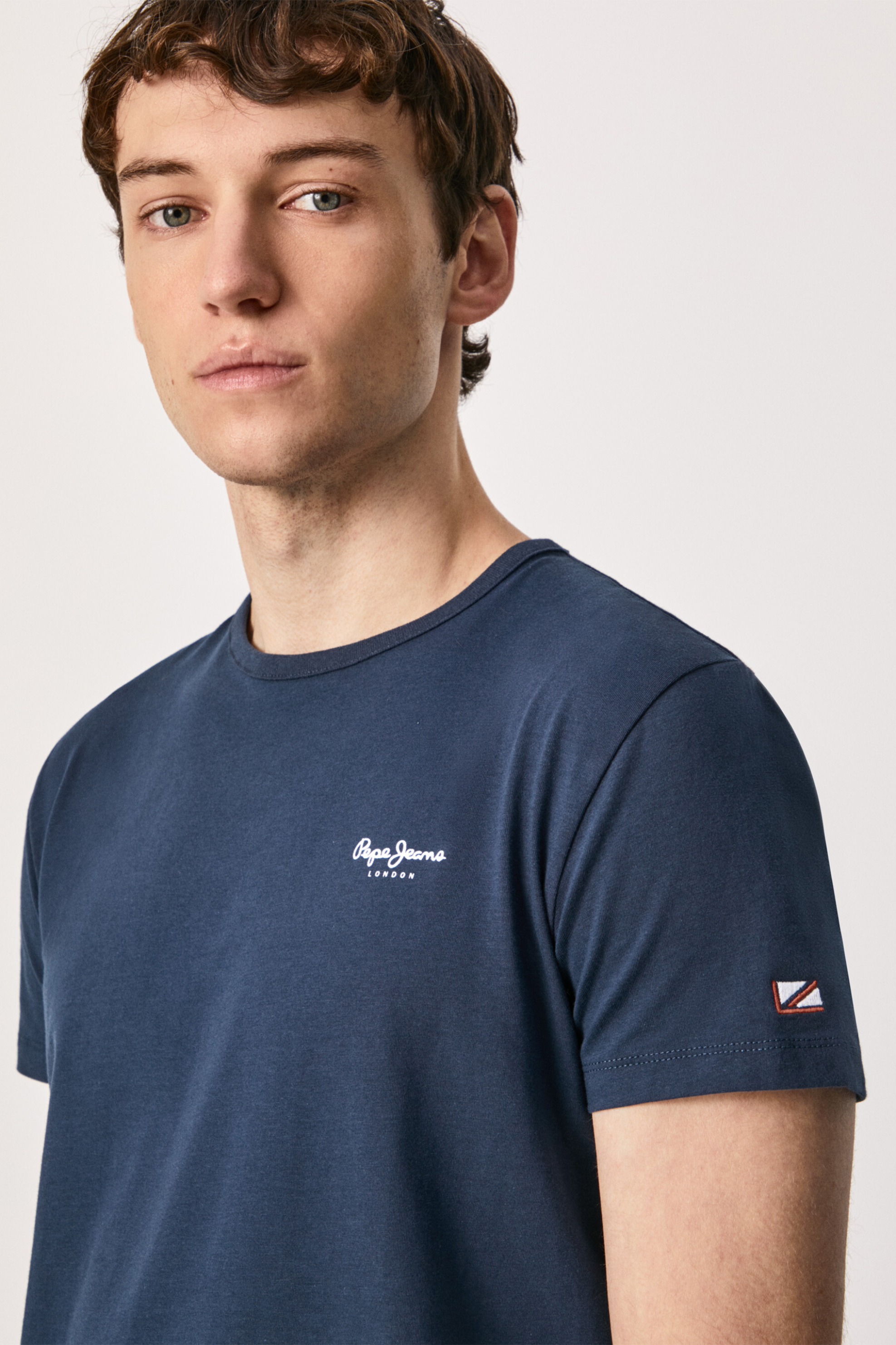 Pepe Jeans ανδρικό T-shirt με logo print ''Original" - PM508212 Μπλε Σκούρο φωτογραφία