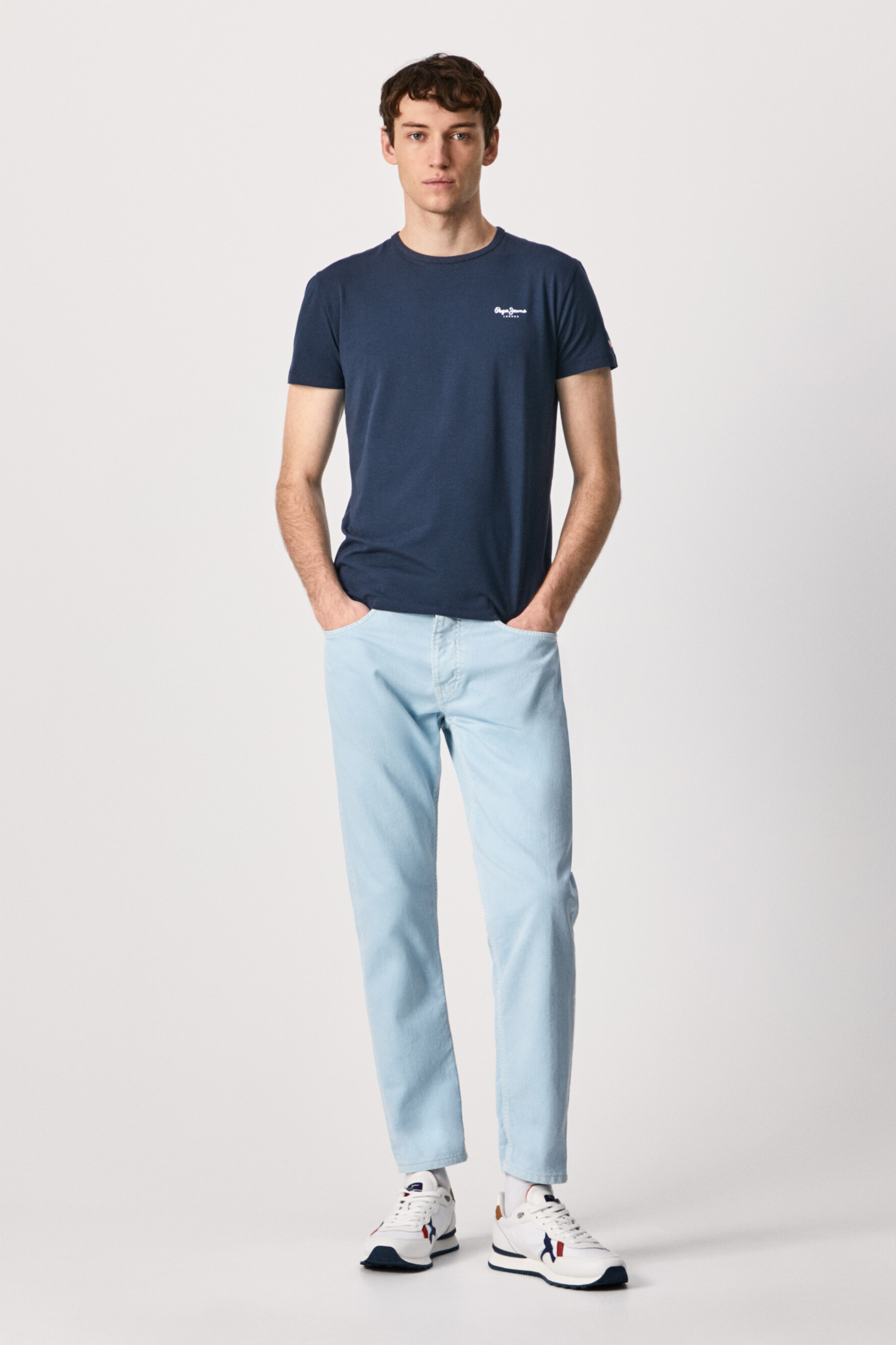 Pepe Jeans ανδρικό T-shirt με logo print ''Original" - PM508212 Μπλε Σκούρο φωτογραφία