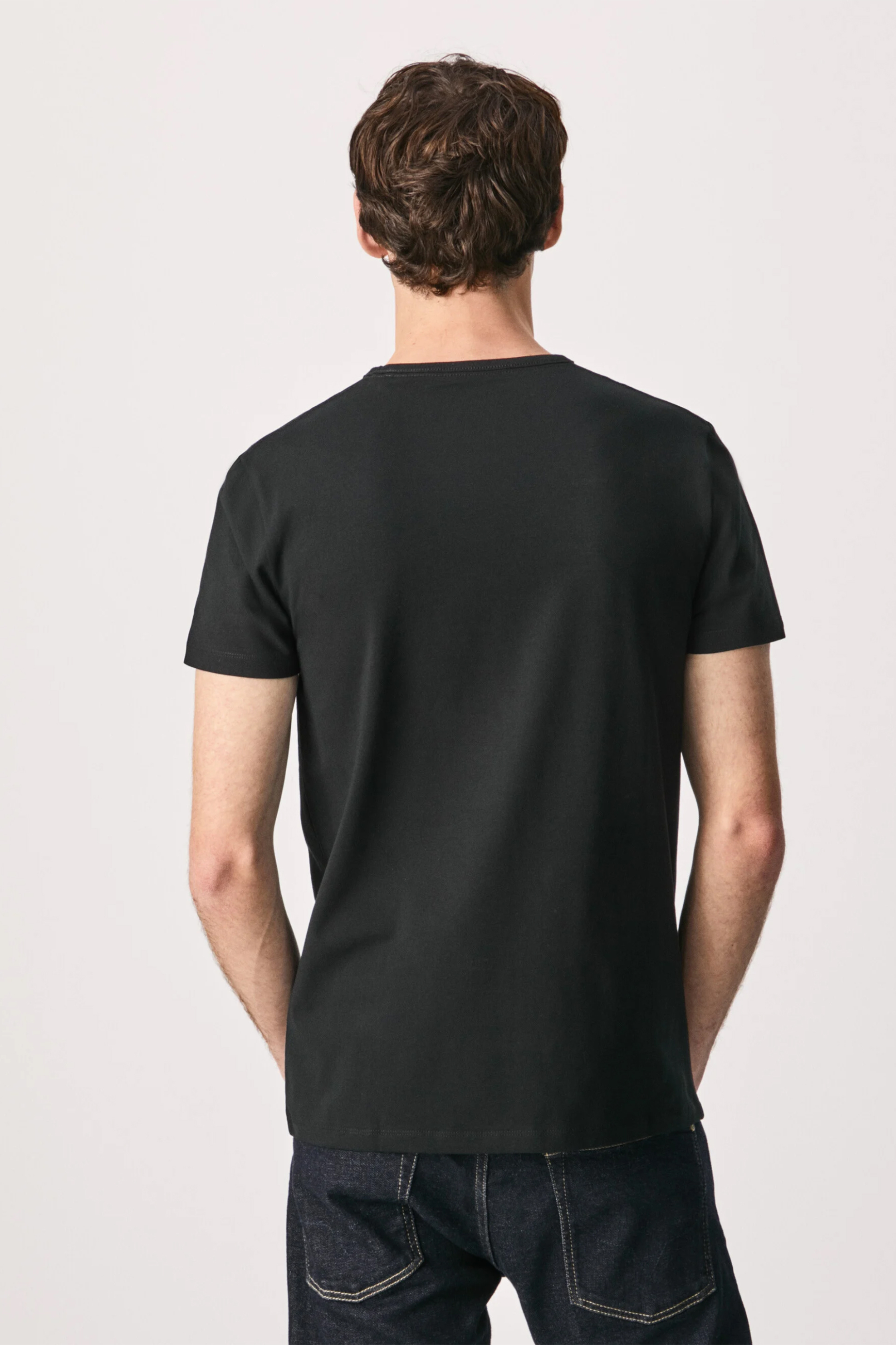 Pepe Jeans Ανδρικό T-Shirt με Logo Print Original - Pm508212 Μαύρο