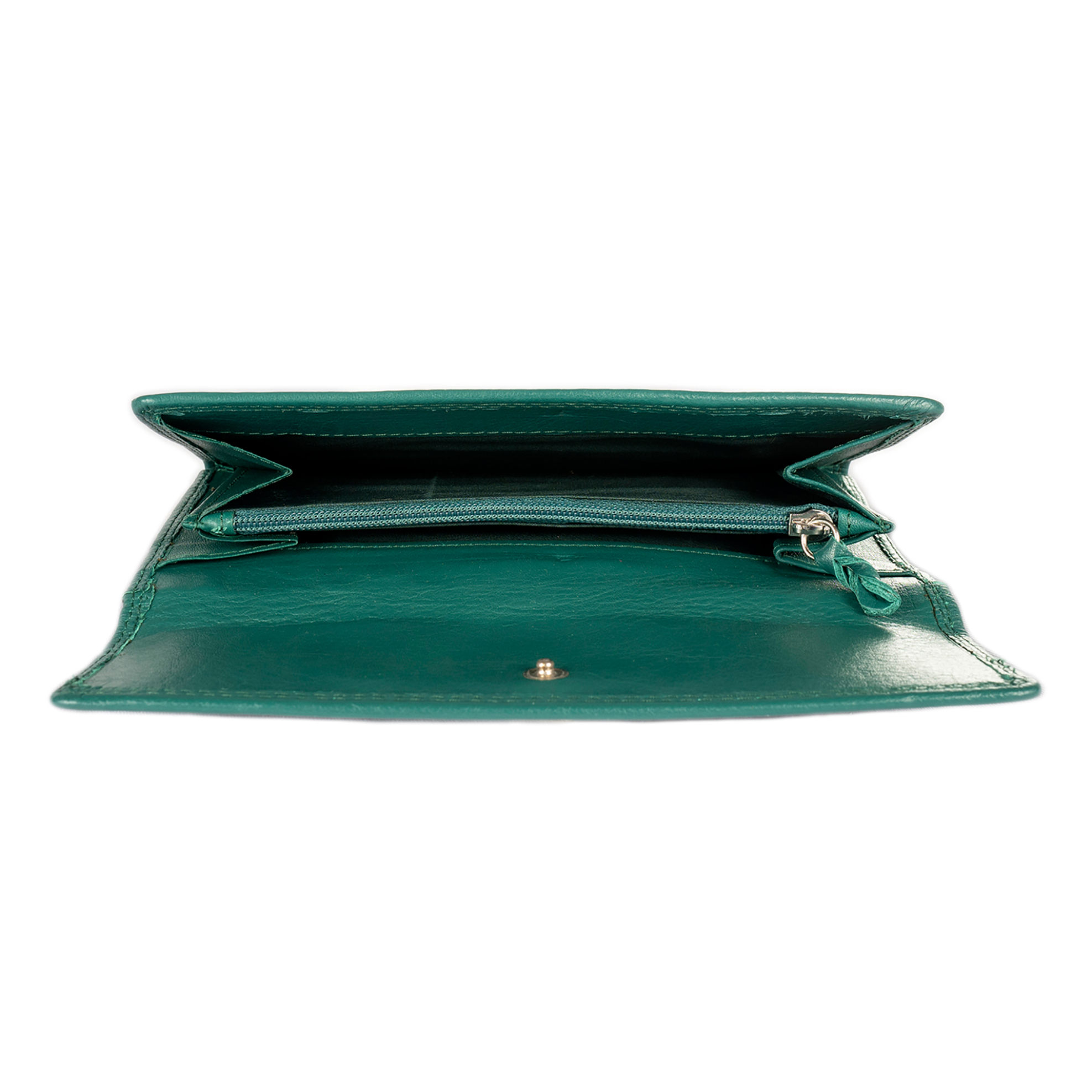 Armonto γυναικείο δερμάτινο πορτοφόλι με ανάγλυφο lettering - 08311- Πράσινο φωτογραφία