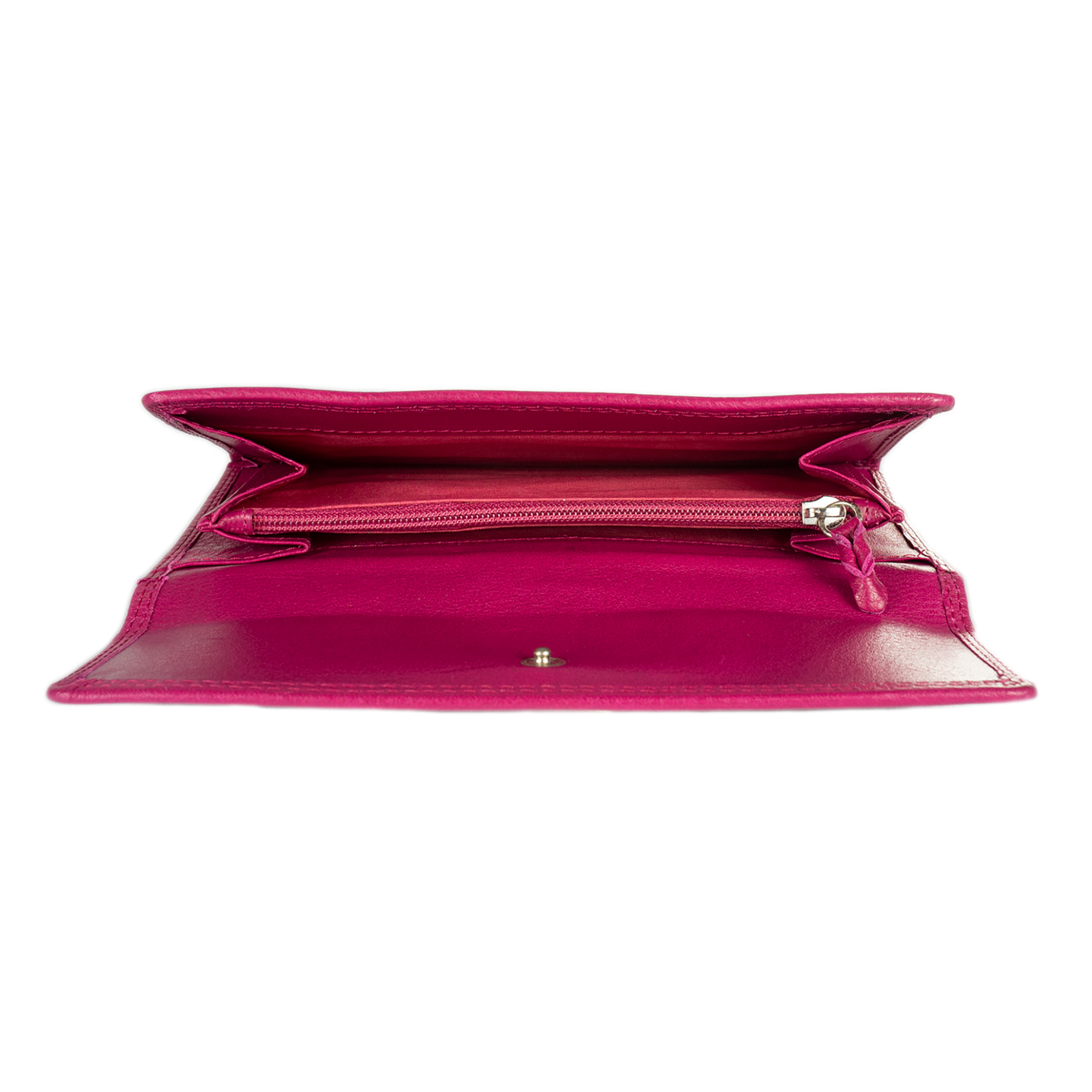 Armonto γυναικείο δερμάτινο πορτοφόλι με ανάγλυφο lettering - 08311- Φούξια φωτογραφία