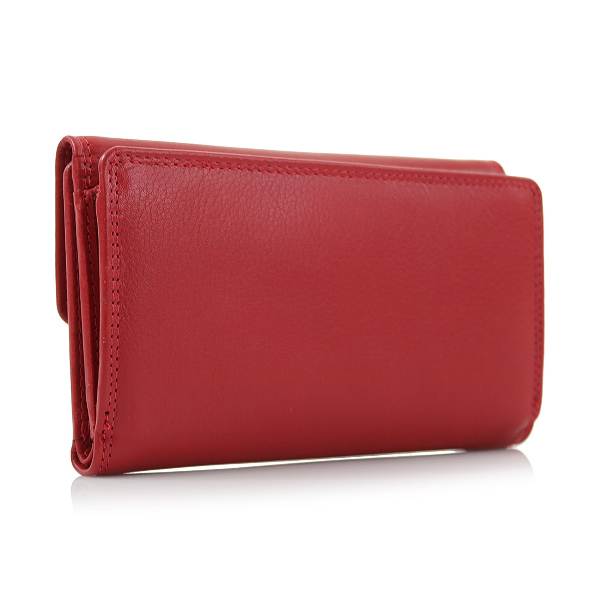 Armonto γυναικείο δερμάτινο πορτοφόλι με ανάγλυφο lettering - 08312- Κόκκινο φωτογραφία
