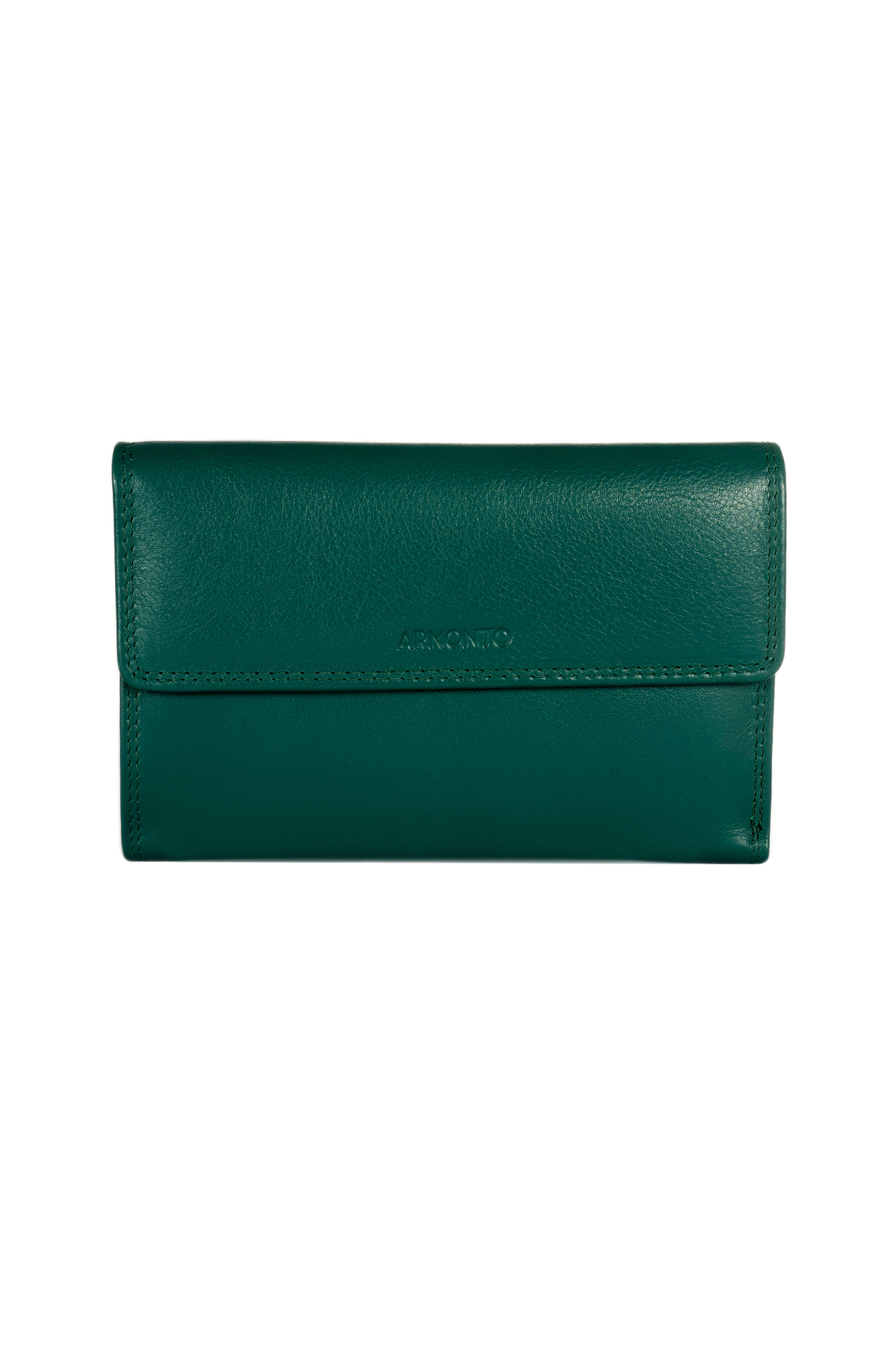 ARMONTO Armonto γυναικείο δερμάτινο πορτοφόλι με ανάγλυφο lettering - 08312- Πράσινο