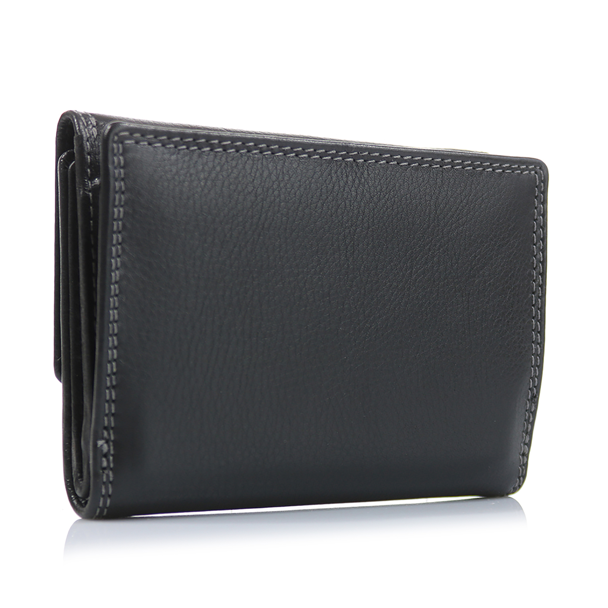 Armonto γυναικείο δερμάτινο πορτοφόλι με ανάγλυφο lettering - 08313- Μαύρο φωτογραφία