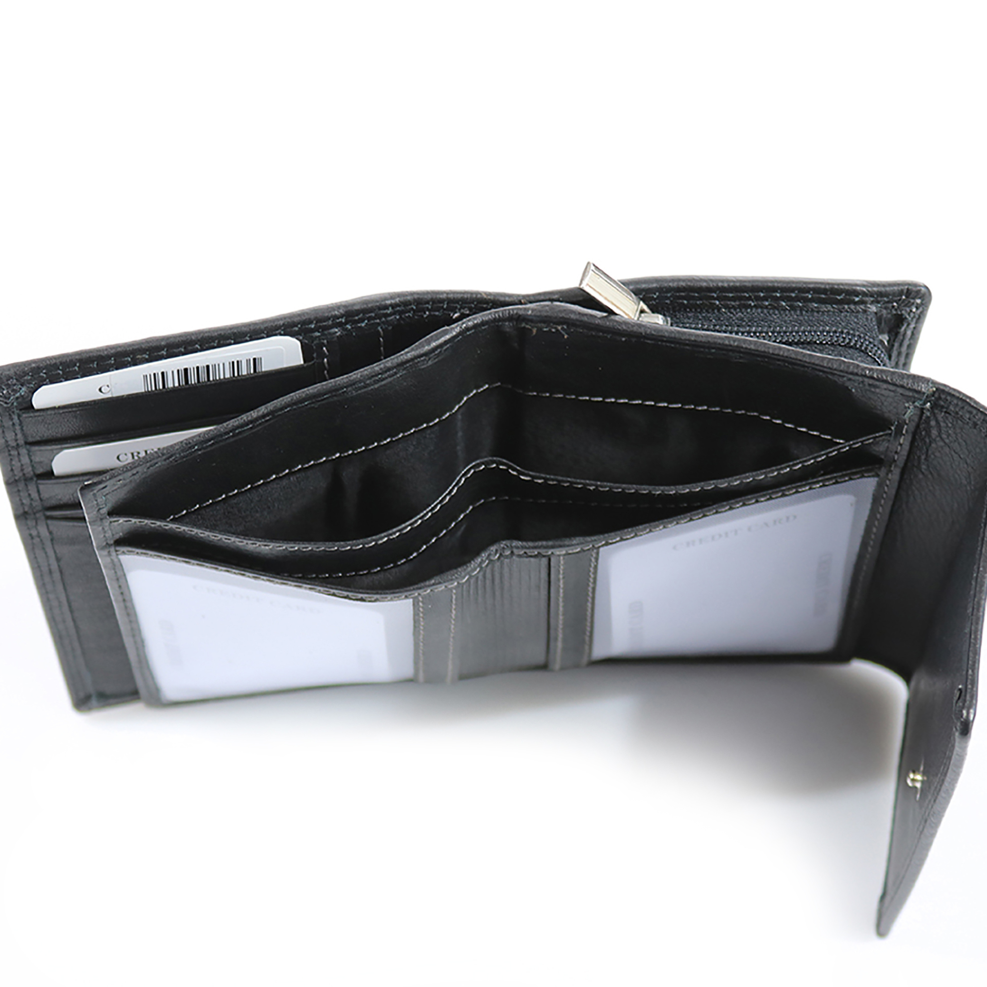 Armonto γυναικείο δερμάτινο πορτοφόλι με ανάγλυφο lettering - 08313- Μαύρο φωτογραφία