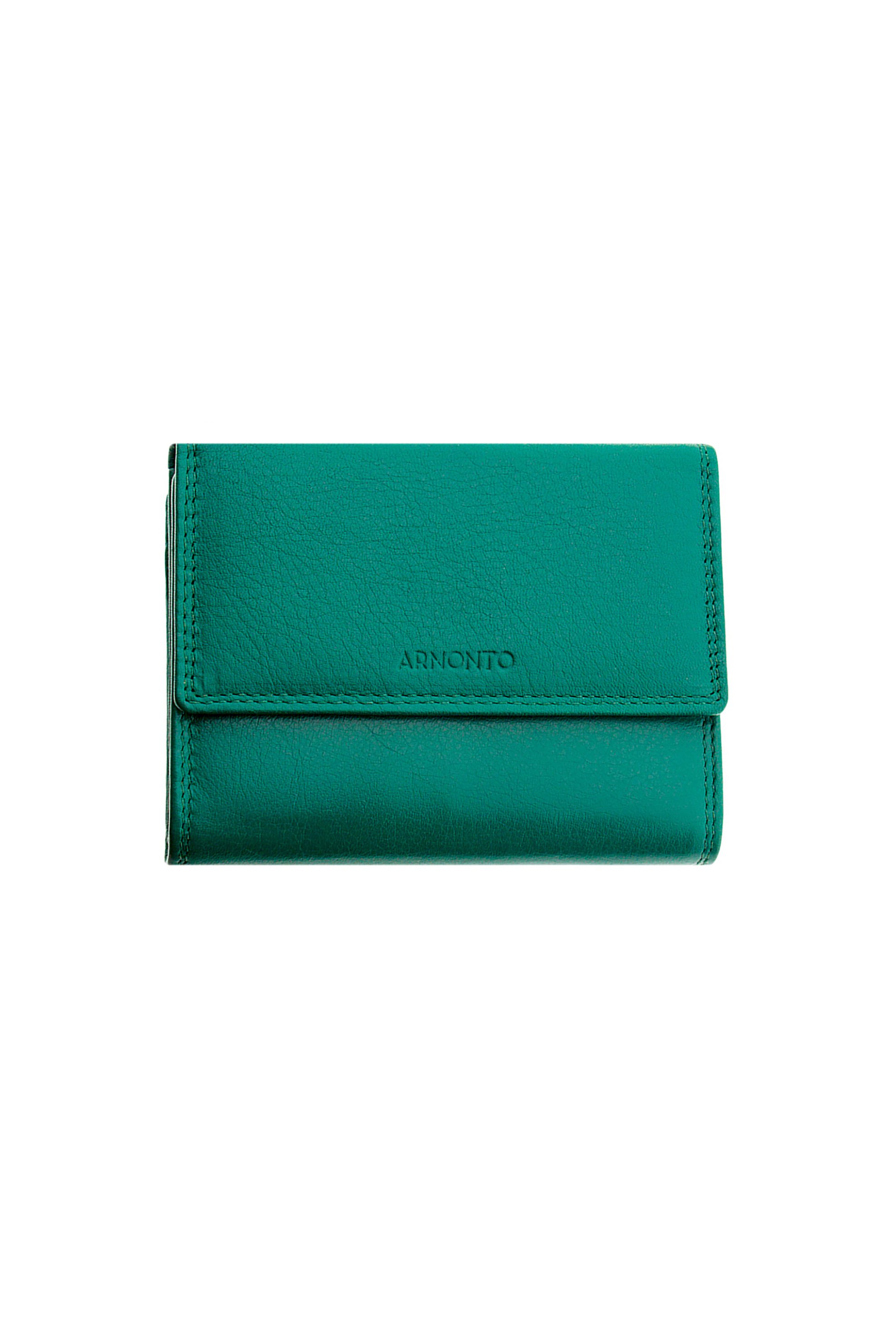 ARMONTO Armonto γυναικείο δερμάτινο πορτοφόλι με ανάγλυφο lettering - 08313- Πράσινο