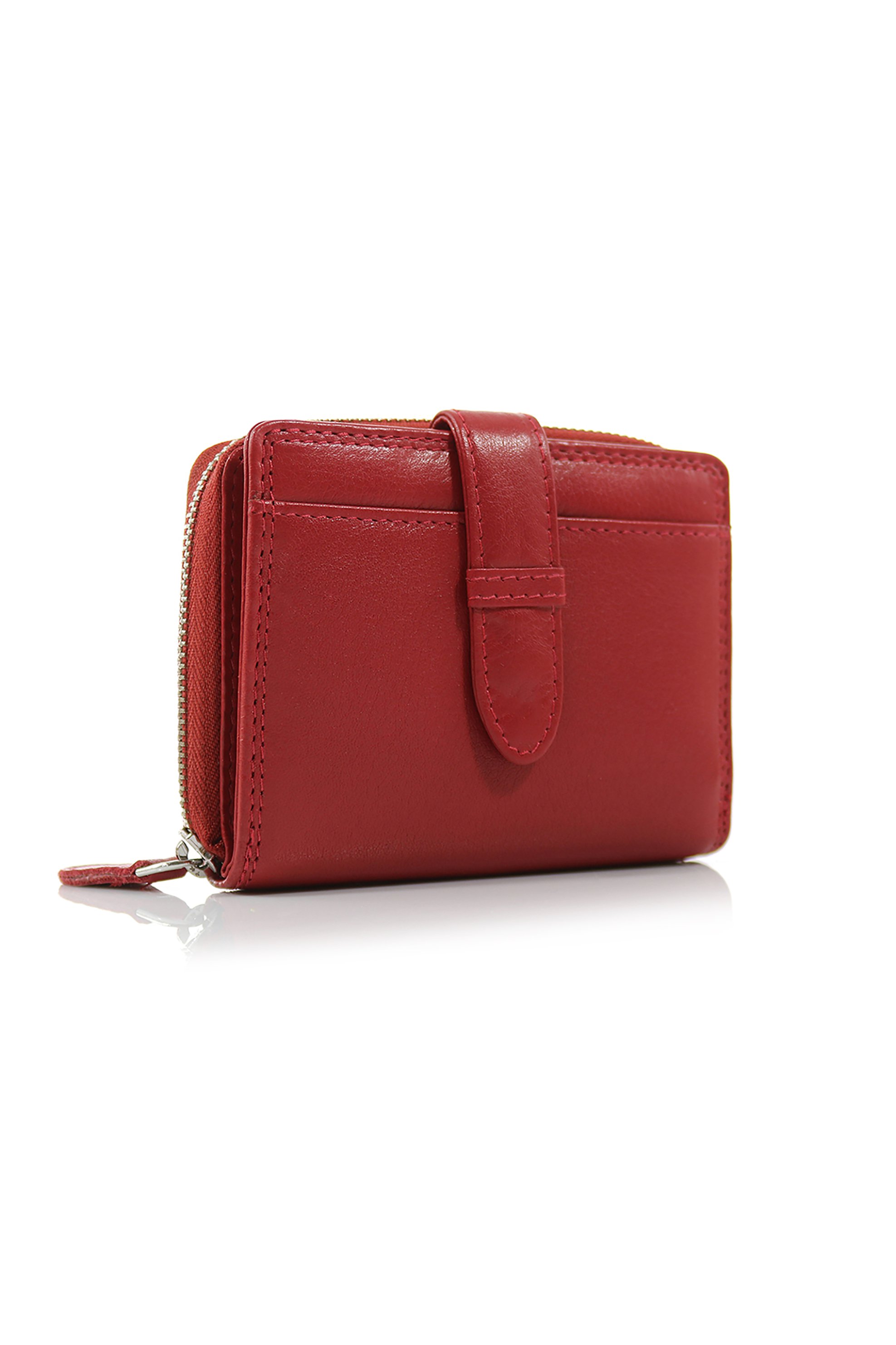 ARMONTO Armonto γυναικείο δερμάτινο πορτοφόλι με ανάγλυφο lettering - 08314- Κόκκινο