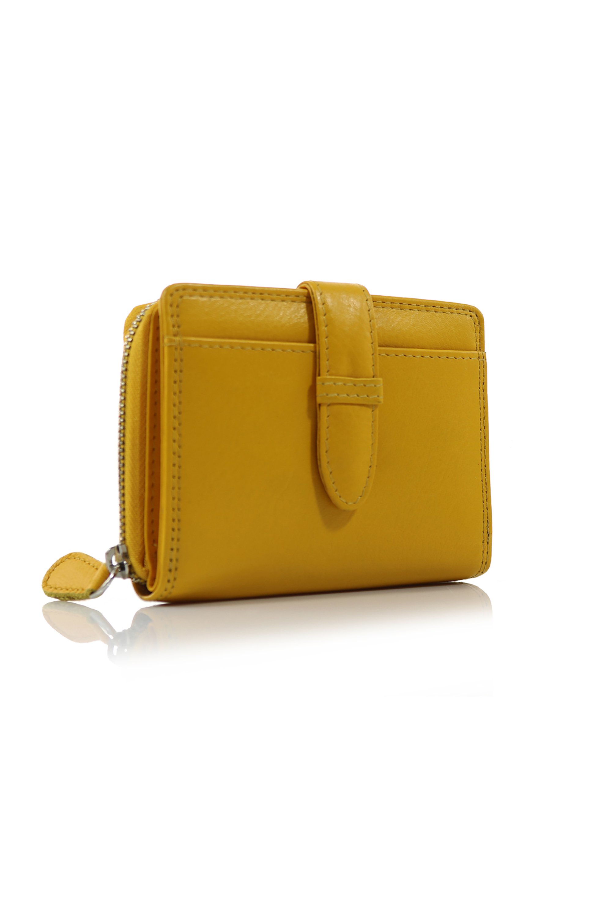 ARMONTO Armonto γυναικείο δερμάτινο πορτοφόλι με ανάγλυφο lettering - 08314- Κίτρινο