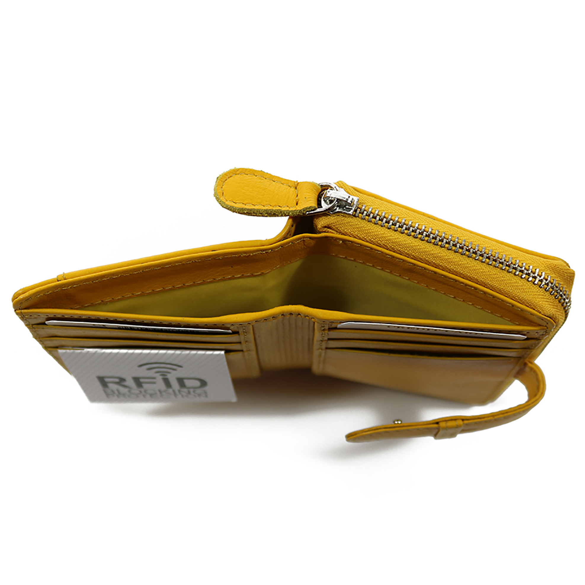 Armonto γυναικείο δερμάτινο πορτοφόλι με ανάγλυφο lettering - 08314- Κίτρινο φωτογραφία