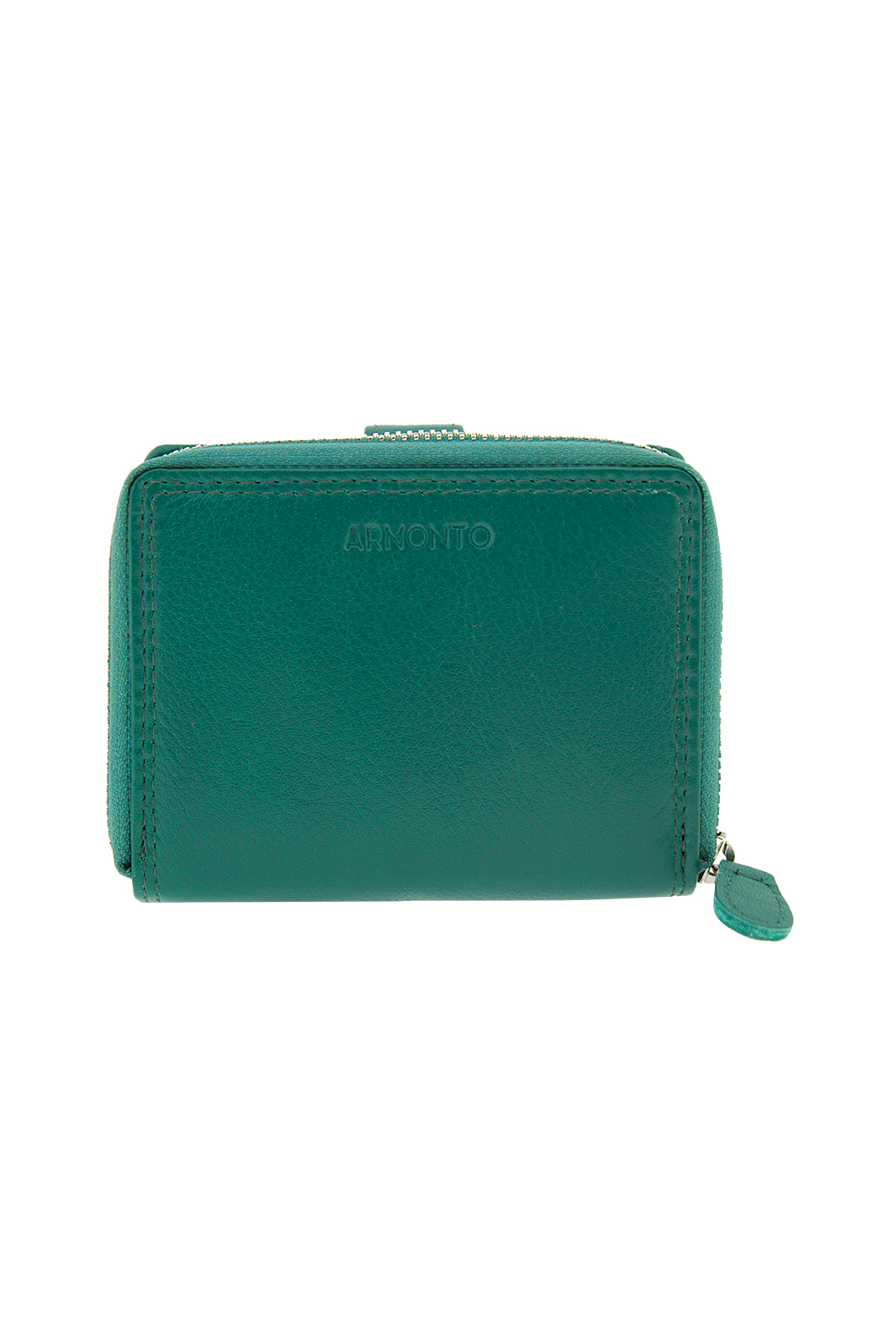 Armonto γυναικείο δερμάτινο πορτοφόλι με ανάγλυφο lettering - 08314- Πράσινο φωτογραφία