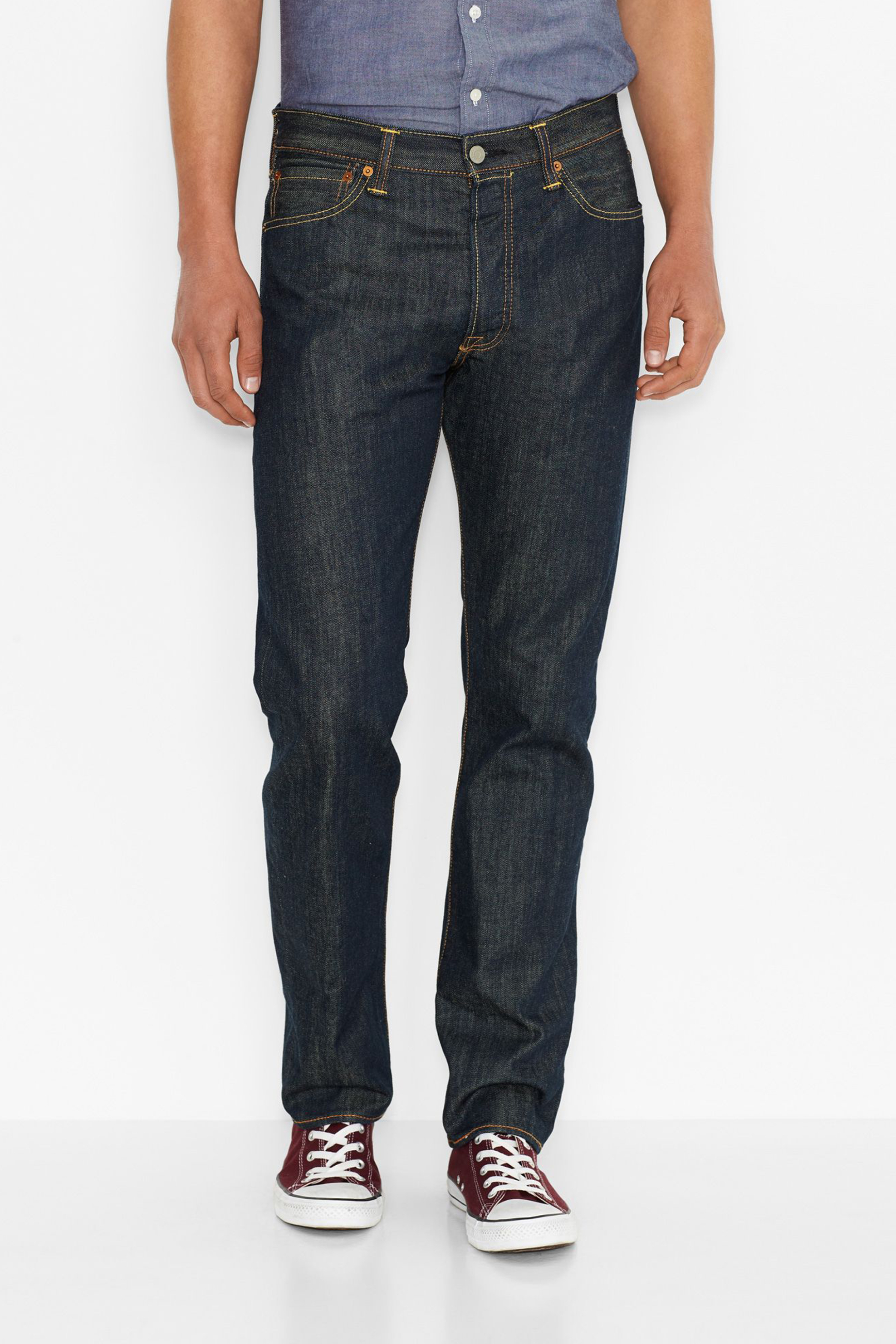 Levi's® ανδρικό τζιν παντελόνι 501® Original Jeans (36L) - 0050101-62-36 Μπλε Σκούρο
