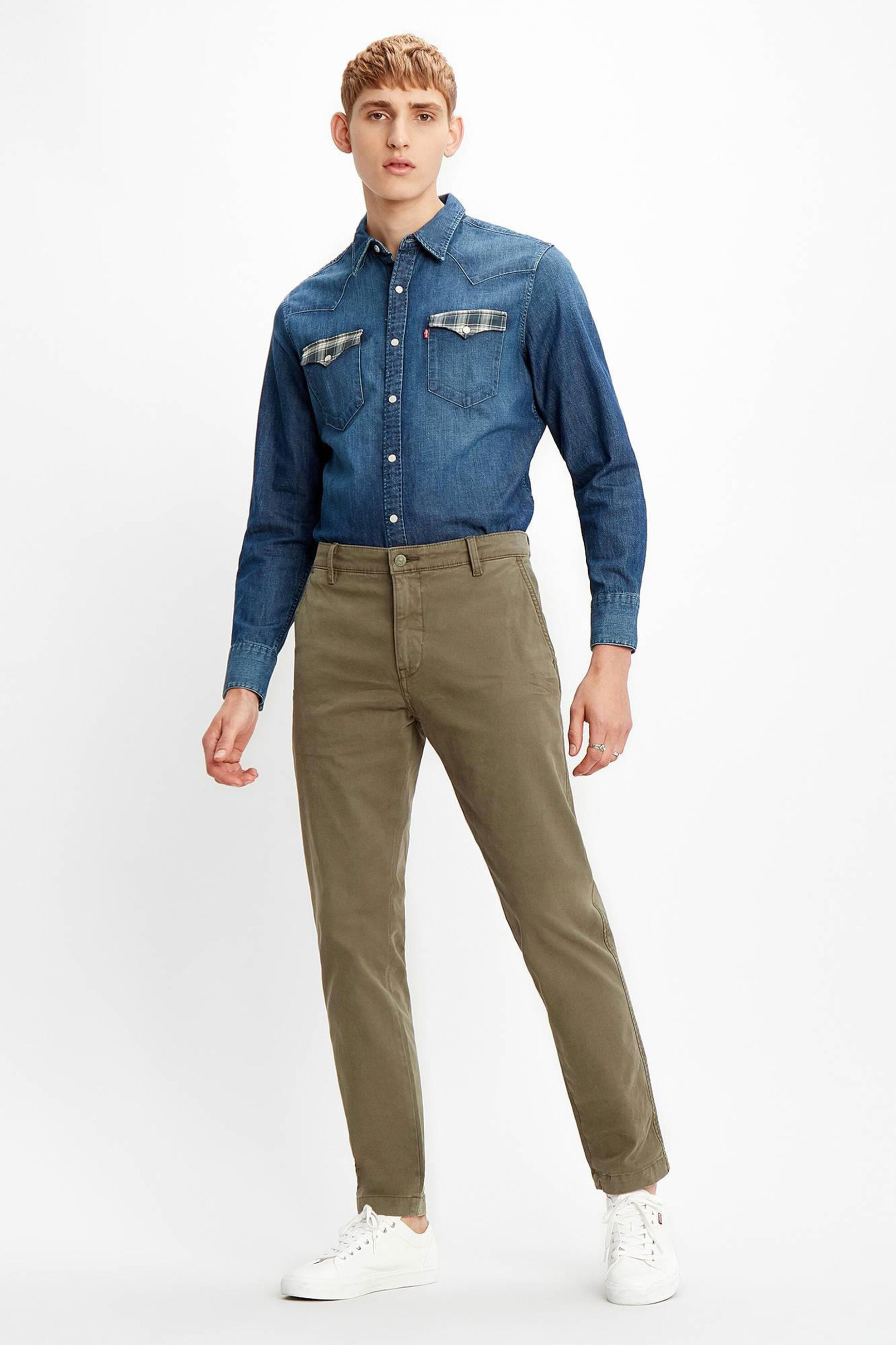 Levi's® ανδρικό chino παντελόνι tapered "XX Chino Standard" (32L) - 1719600-01-32 Λαδί