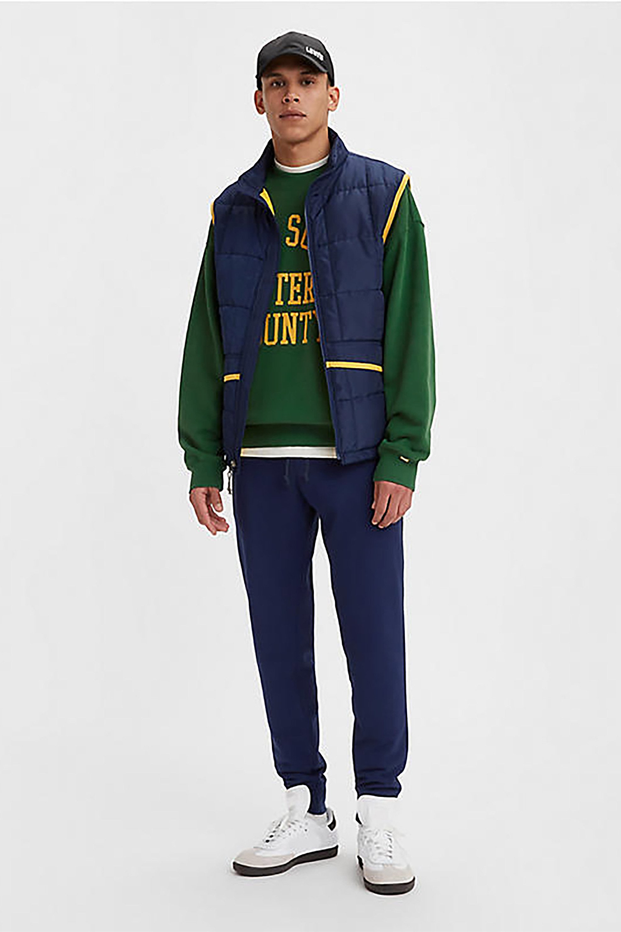 LEVI'S Levi's® ανδρικό παντελόνι φόρμας βαμβακερό με ελαστική μέση Regular Fit "Gold Tab" - A378300-01 Μπλε Σκούρο