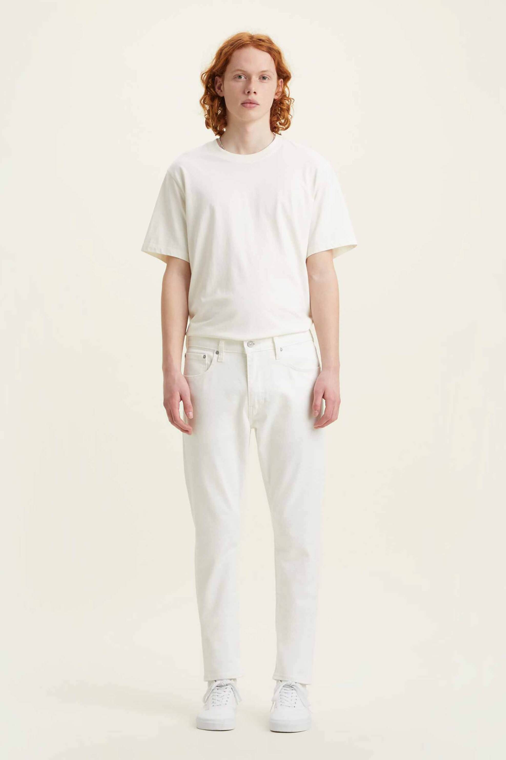 Levi's® ανδρικό τζην παντελόνι με logo patches πίσω Slim fit "512™" (32L) - 2883311-15-32 Λευκό