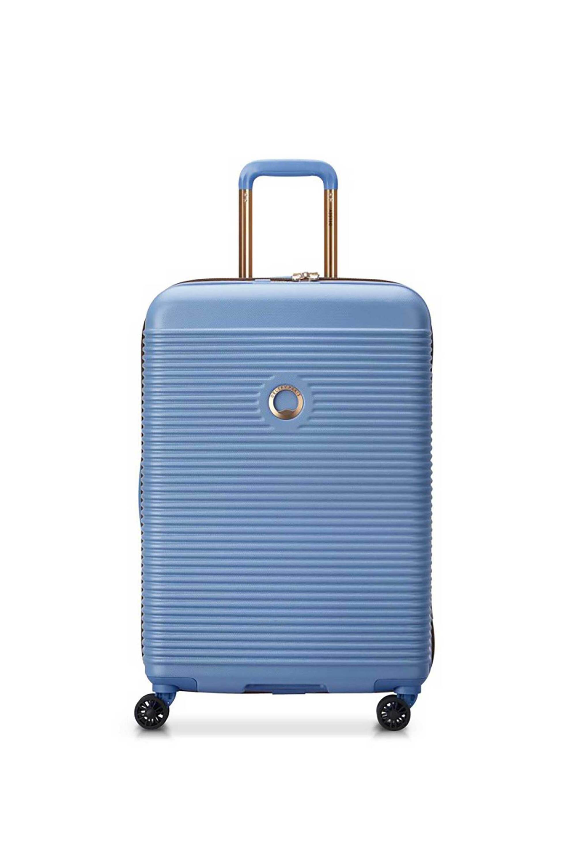 DELSEY Delsey unisex βαλίτσα medium μονόχρωμη με μεταλλικό λογότυπο " Freestyle" 66,5 x 44 x 28,5 cm - 385981042