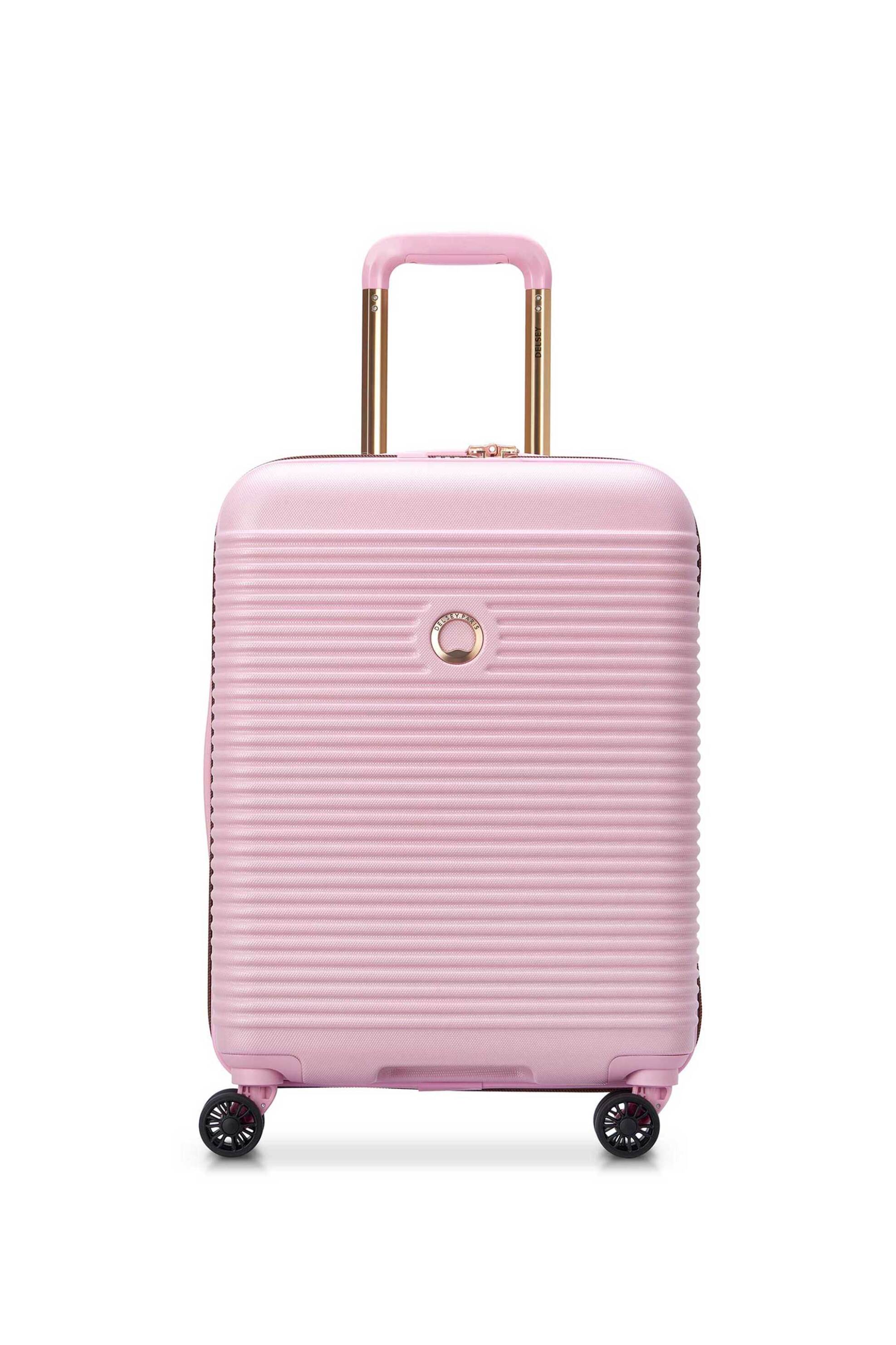 DELSEY Delsey unisex βαλίτσα καμπίνας μονόχρωμη με ανάγλυφο σχέδιο και μεταλλικό λογότυπο "Shadow" 82 x 55 x 34 cm - 385980309