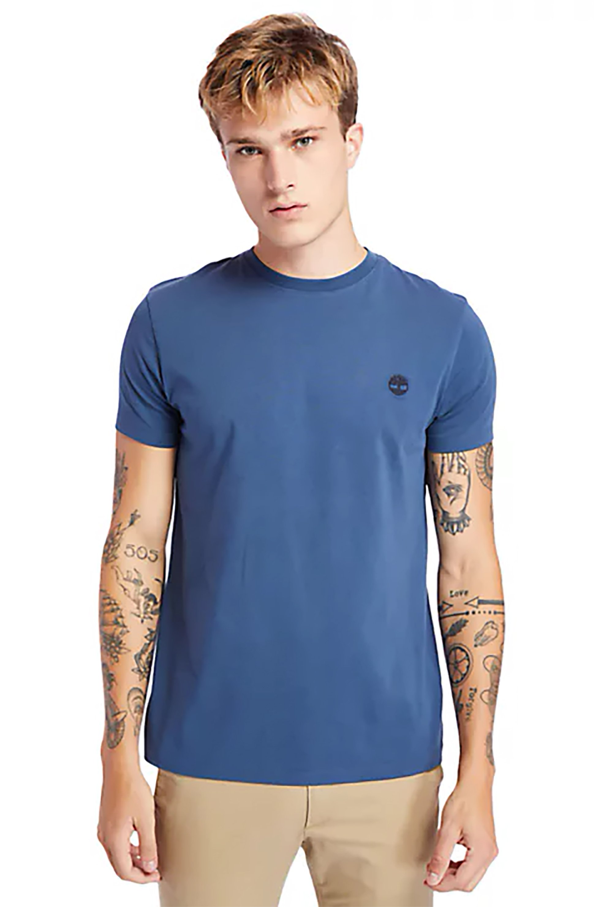 Timberland ανδρικό T-Shirt με κεντημένο λογότυπο ''Dunstan River'' - TB0A2BPR2881 Μπλε