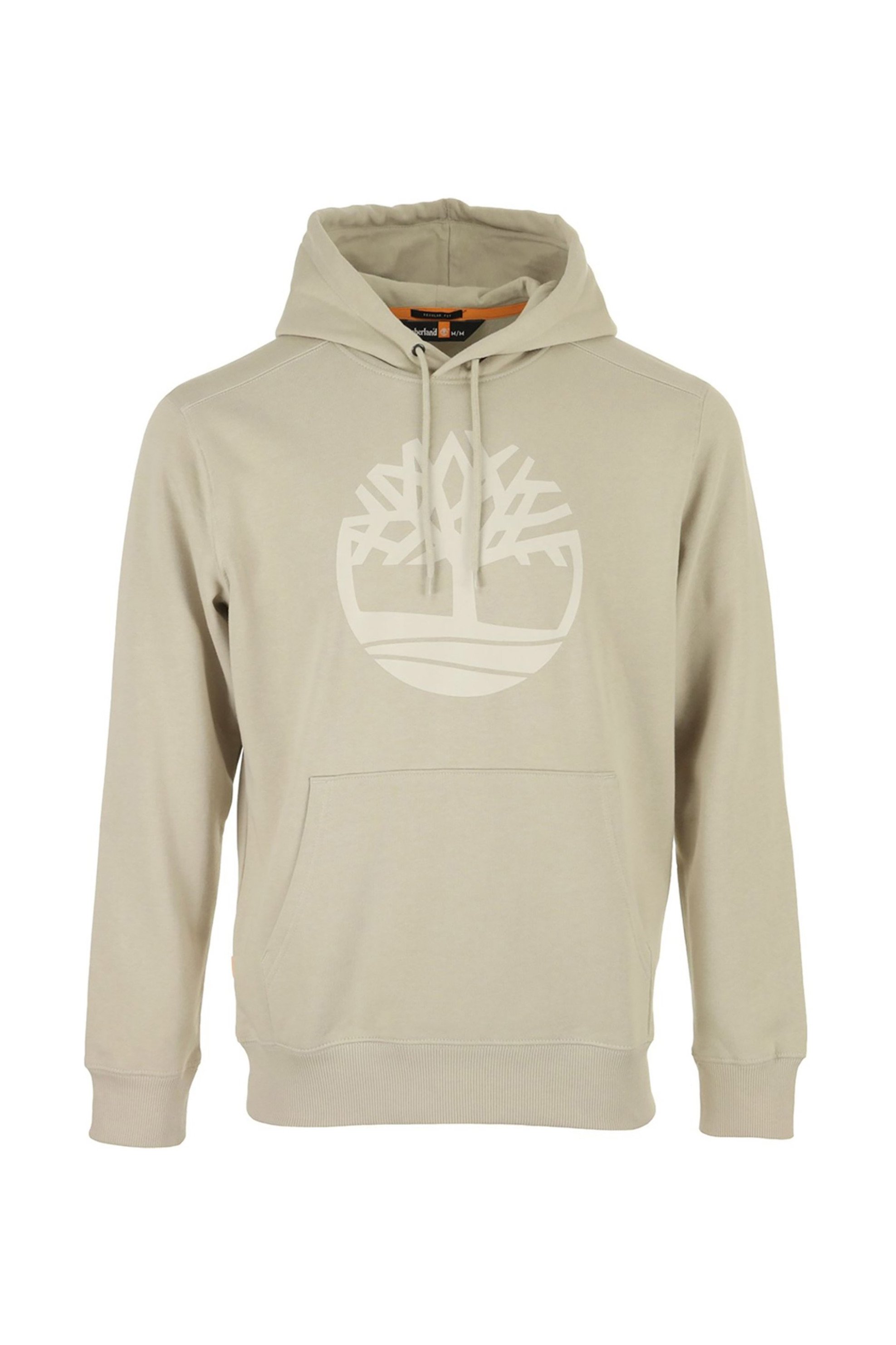 Timberland ανδρική μπλούζα φούτερ με ρυθμιζόμενη κουκούλα και graphic logo print - TB0A2BJHCY21 Κρέμ
